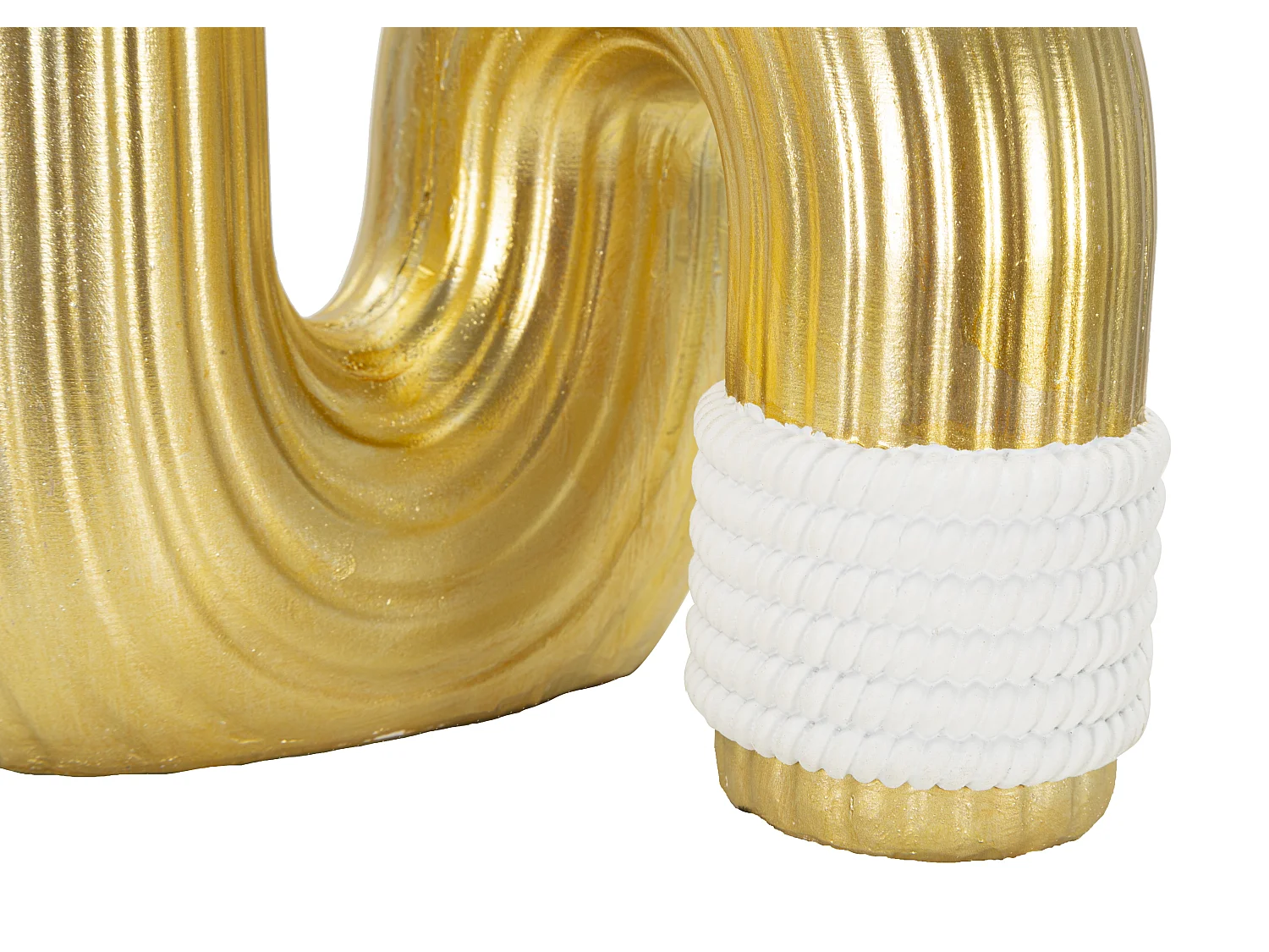 Vaso in resina dorato cm 15,3x13x30,5