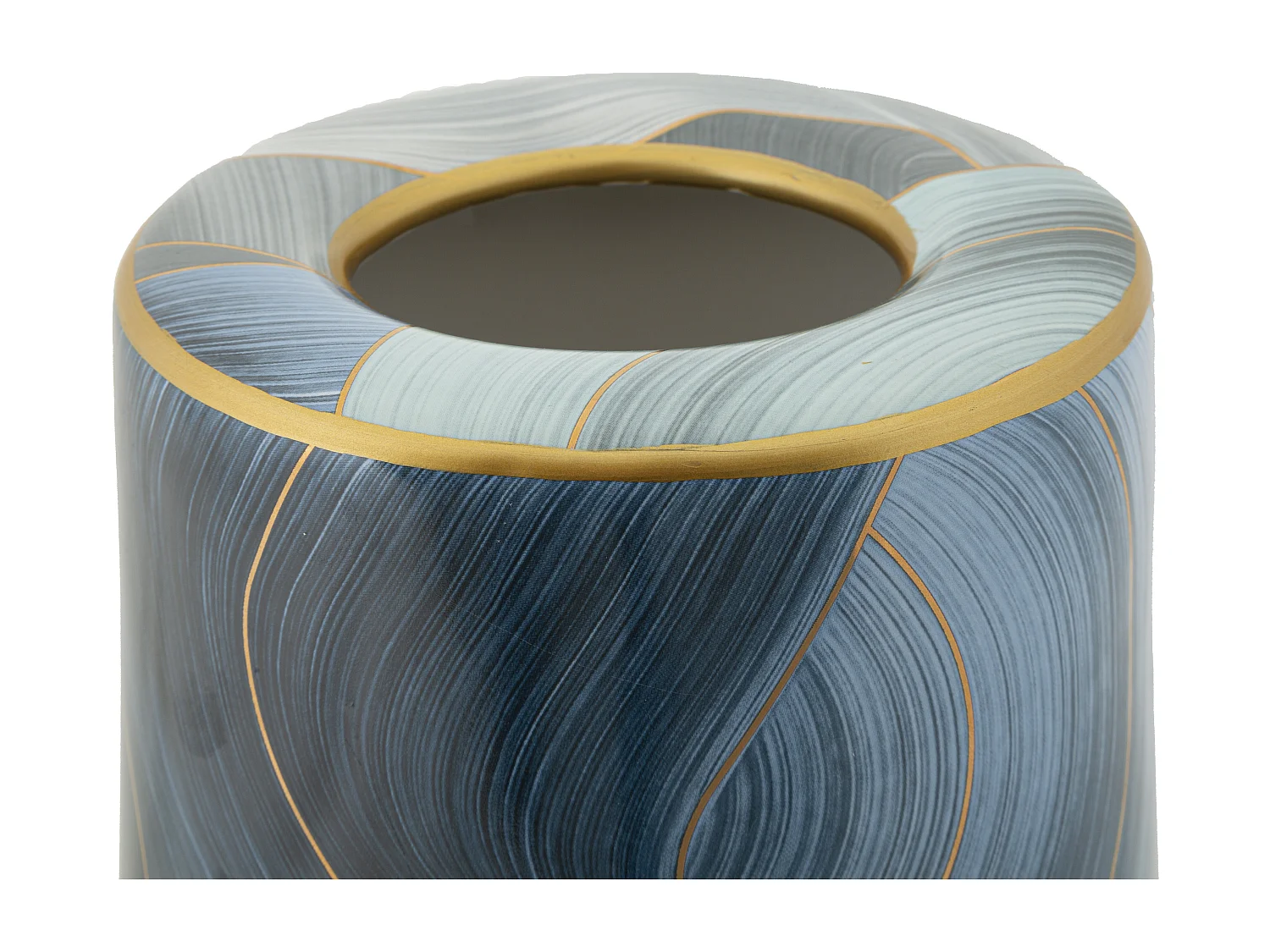 Vase Cylindrique en Céramique "Elegant" 34cm Bleu