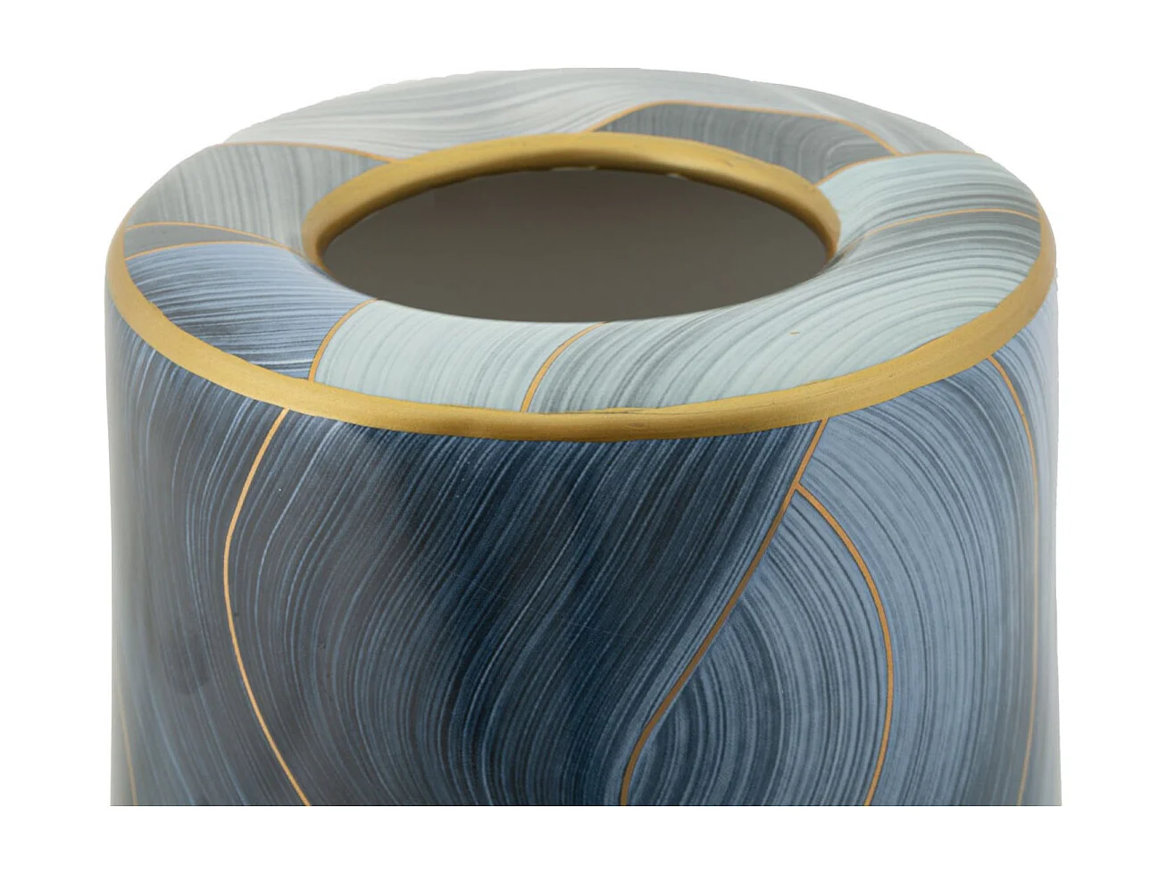 Vase Cylindrique en Céramique "Elegant" 34cm Bleu