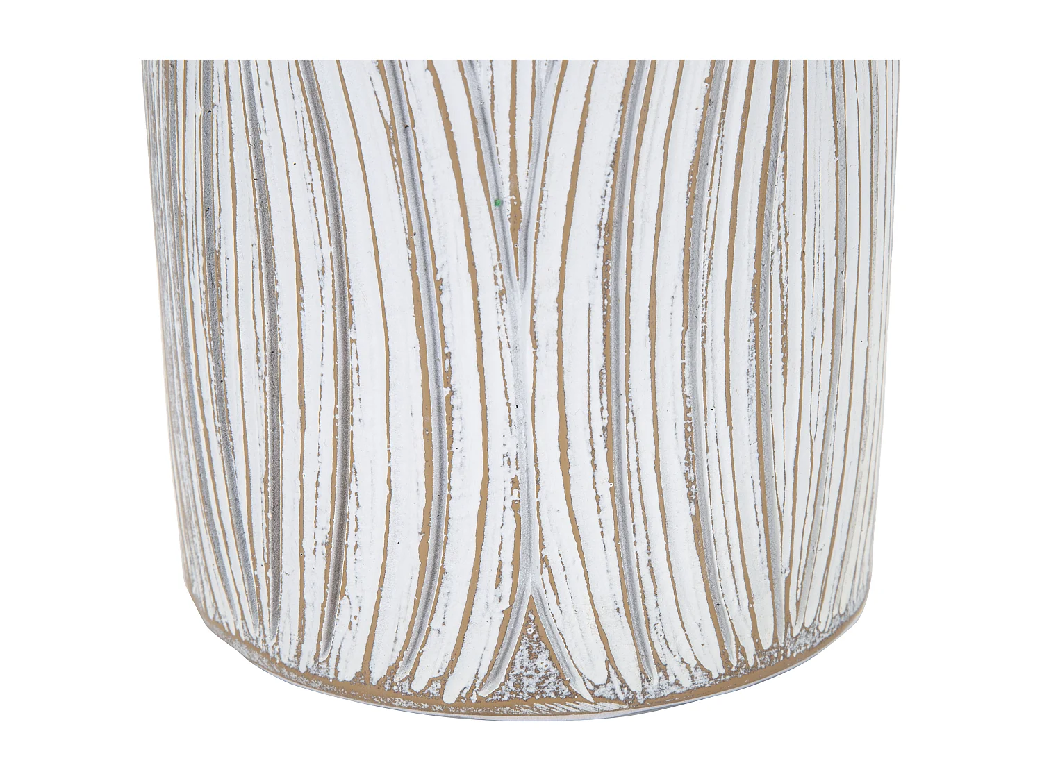 Vaso in resina bianco con decori intagliati Ø cm 15x60