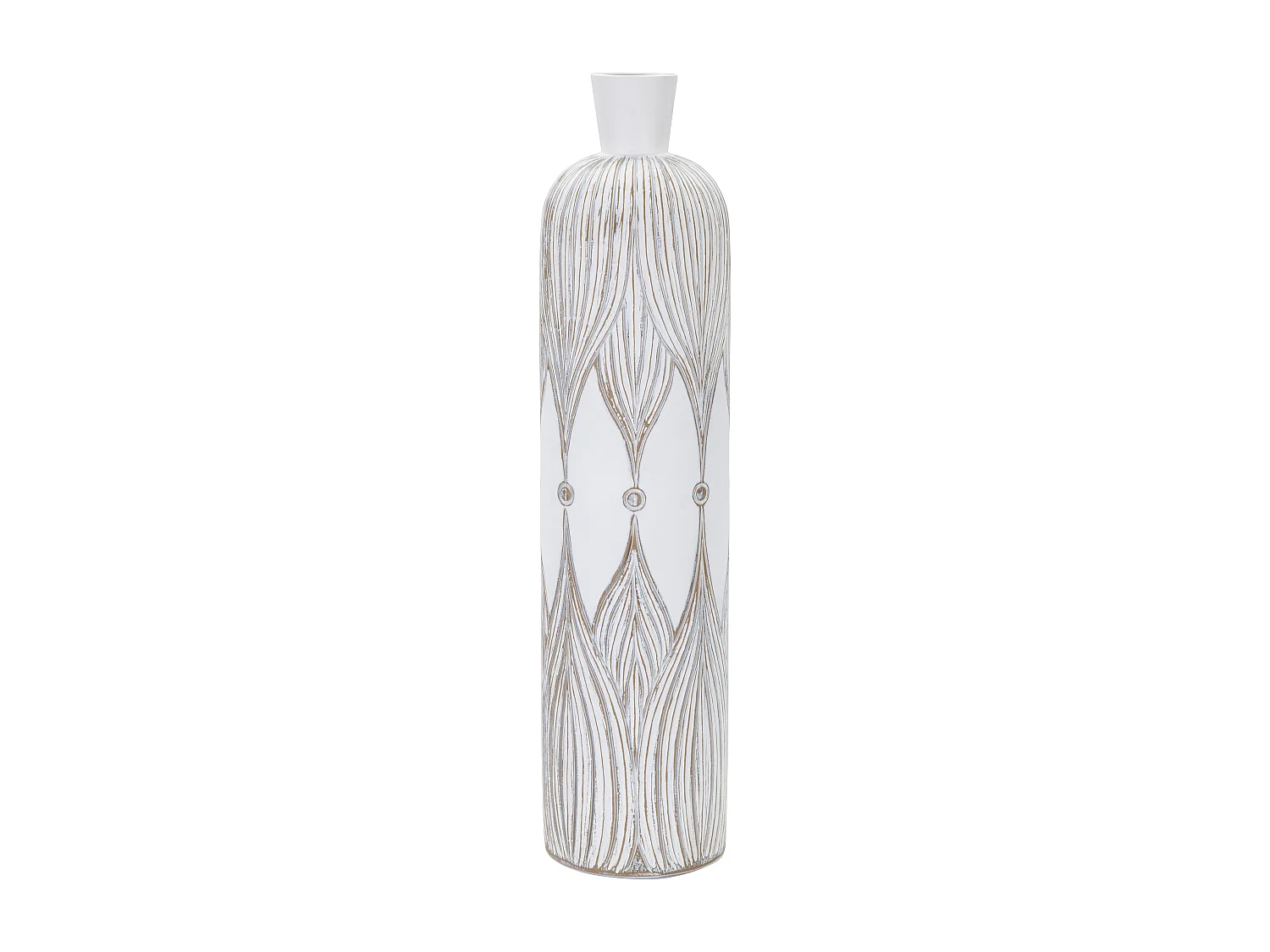 Vase Déco à Motifs "Atene" 60cm Blanc