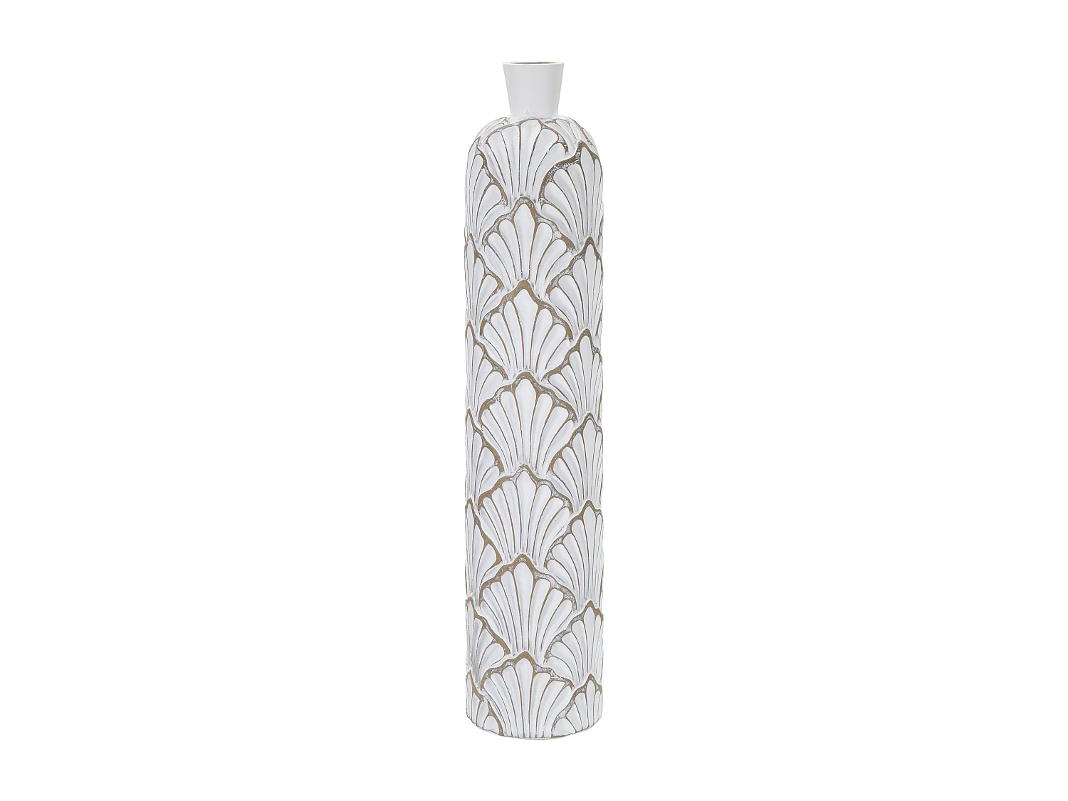 Vase Déco Coquillages "Panama" 74cm Blanc
