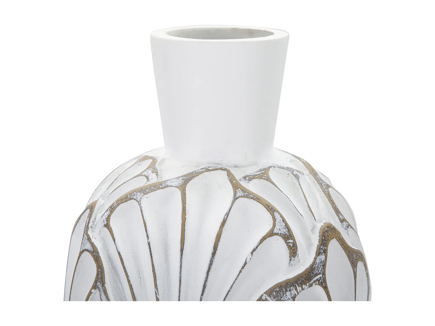 Vase Déco Coquillages "Panama" 74cm Blanc