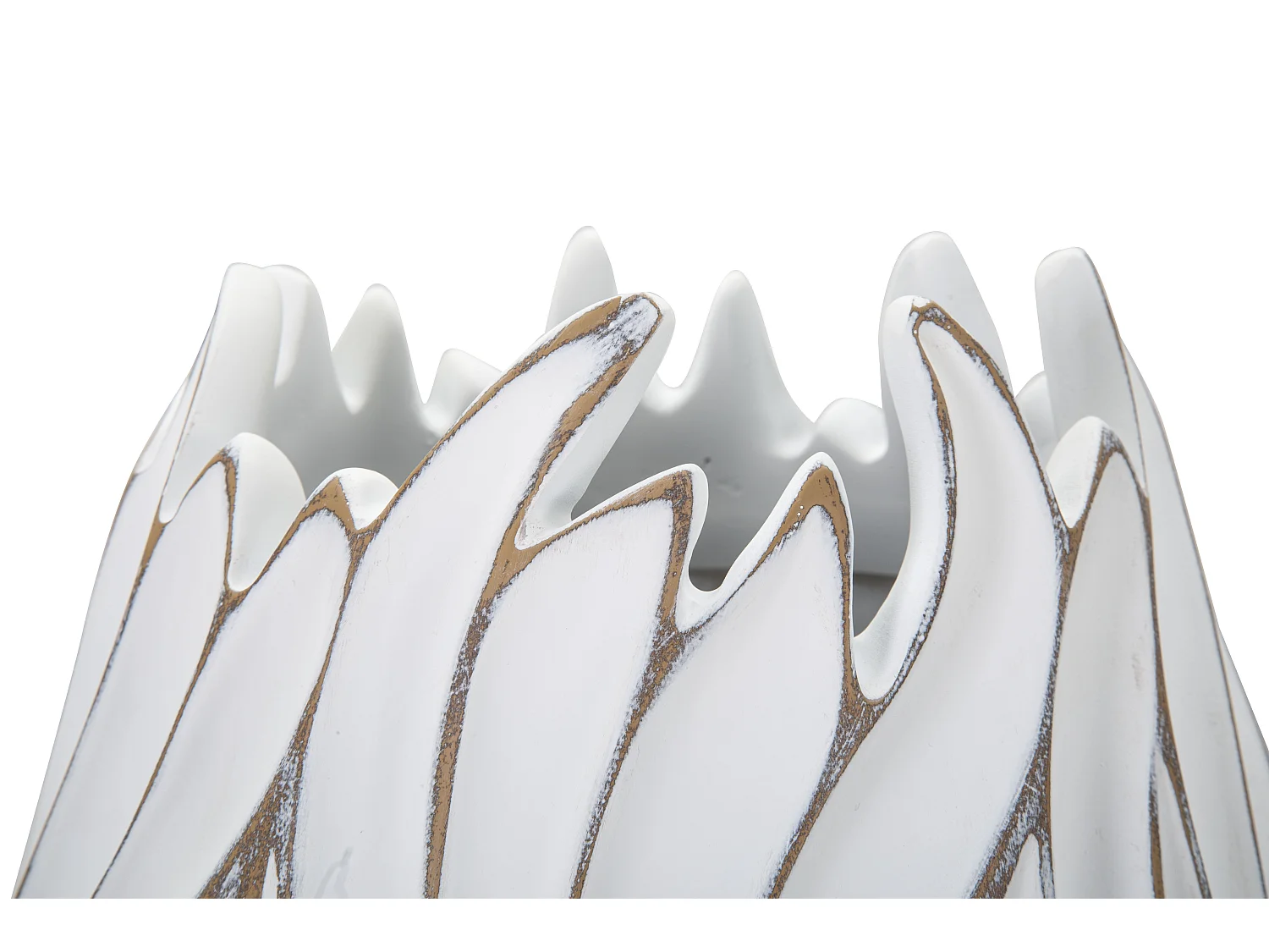 Vase Design en Relief "Honduras" 41cm Blanc