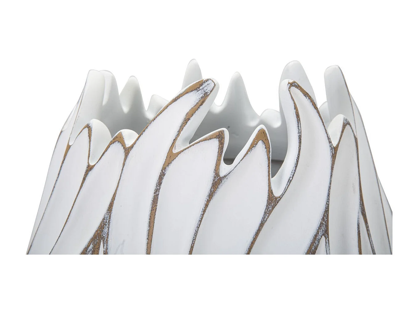 Vase Design en Relief "Honduras" 41cm Blanc