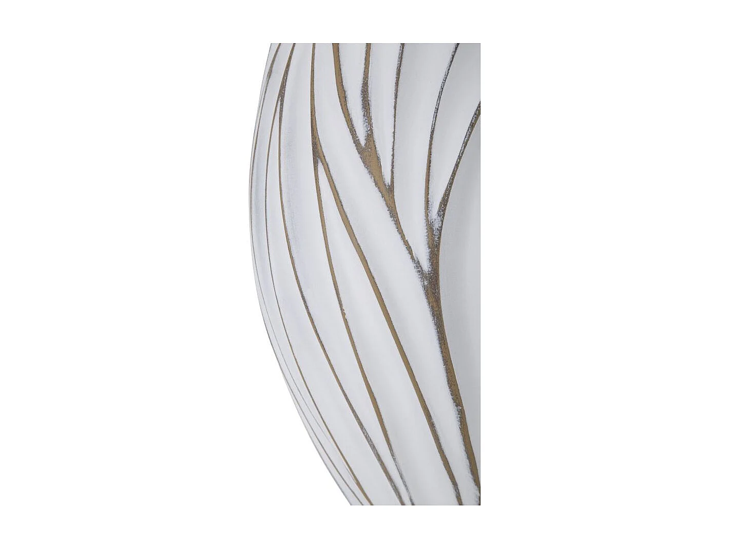 Vase Design en Relief "Honduras" 41cm Blanc
