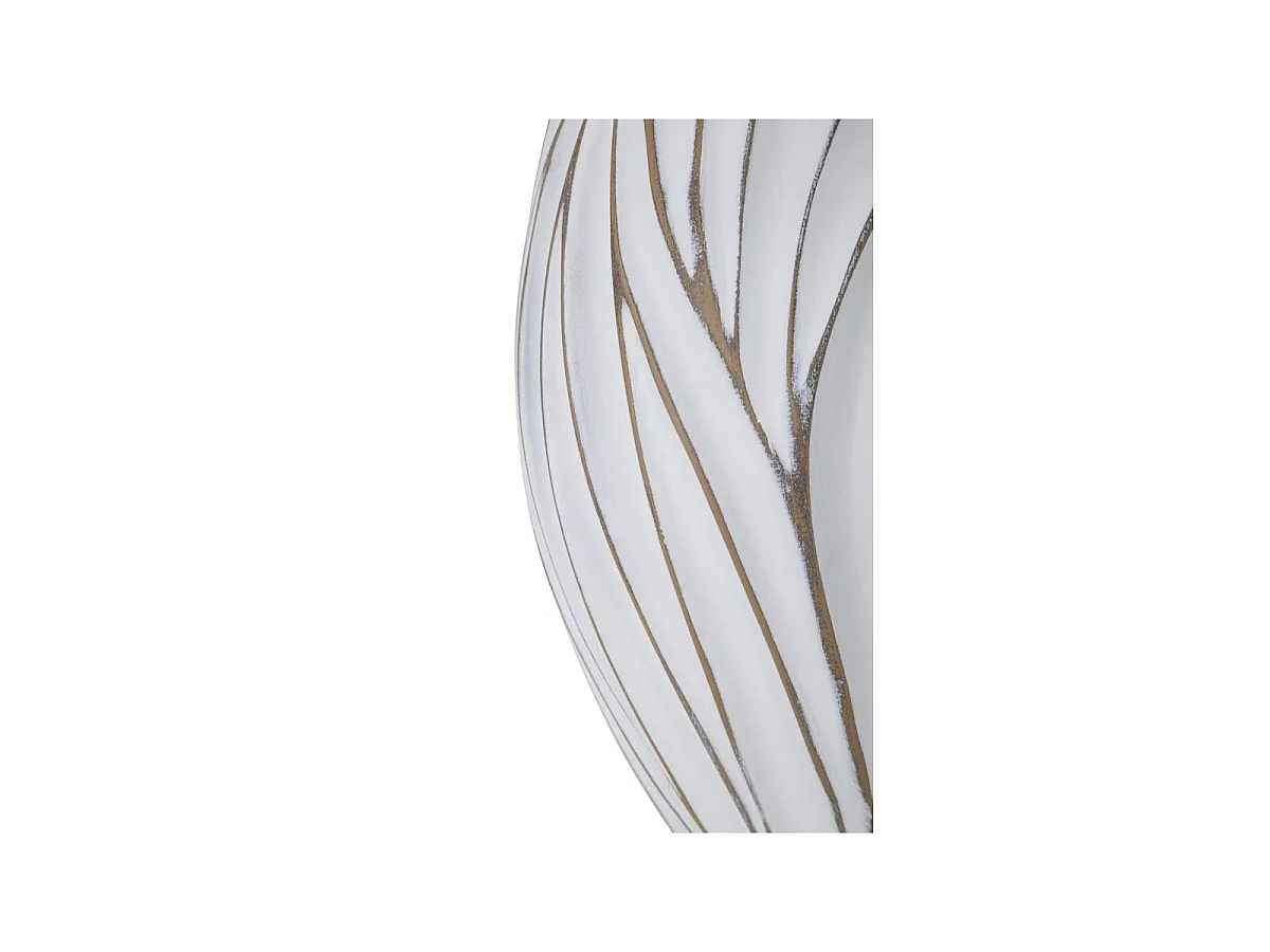 Vase Design en Relief "Honduras" 41cm Blanc
