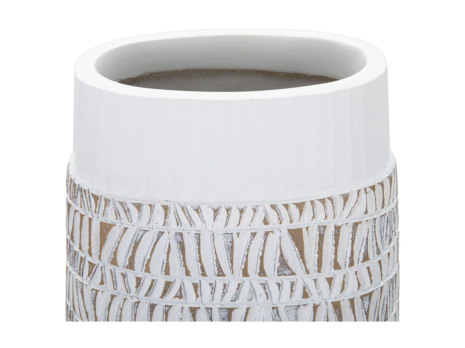 Vase Ovale Abstrait "Nairobi" 50cm Blanc