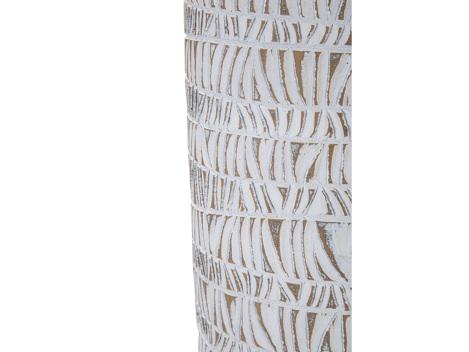 Vase Ovale Abstrait "Nairobi" 50cm Blanc