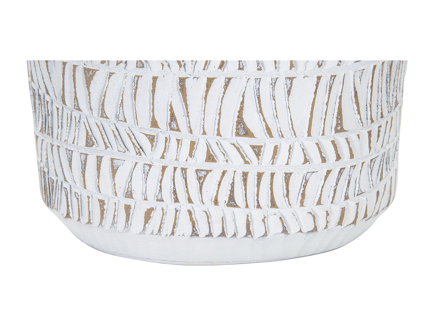 Vase Ovale Abstrait "Nairobi" 50cm Blanc