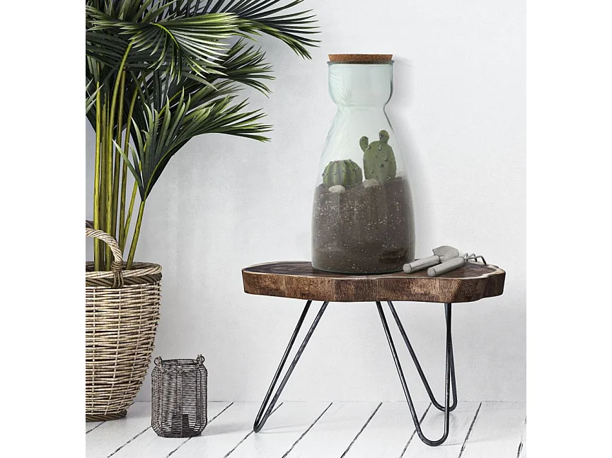 Vase transparent en verre recyclé Ø 21,5x43,5 cm