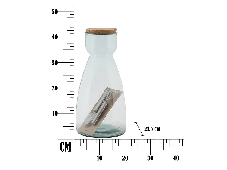 Vase transparent en verre recyclé Ø 21,5x43,5 cm