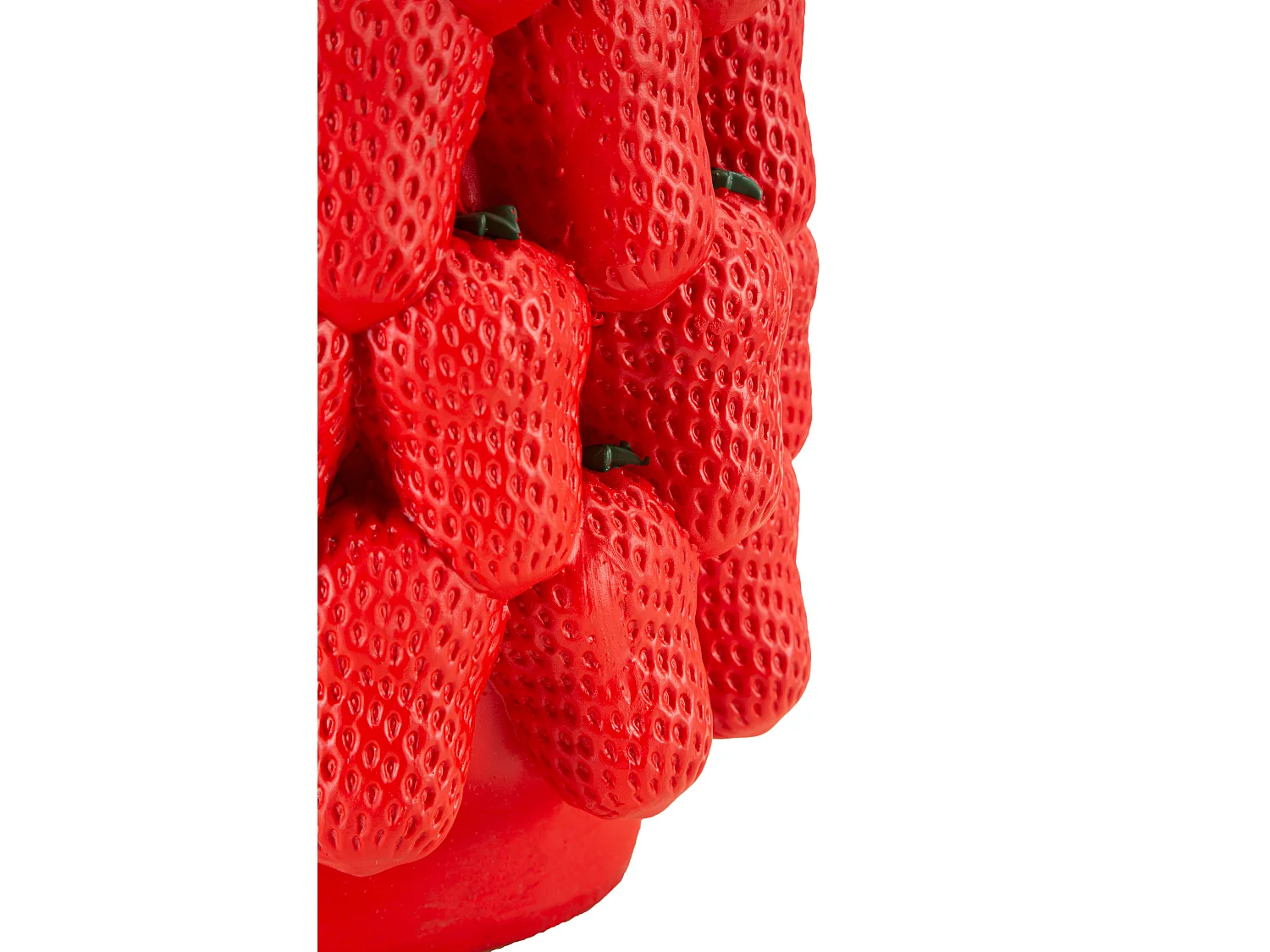 Vaso in resina rosso composto da fragole Ø cm 20x32