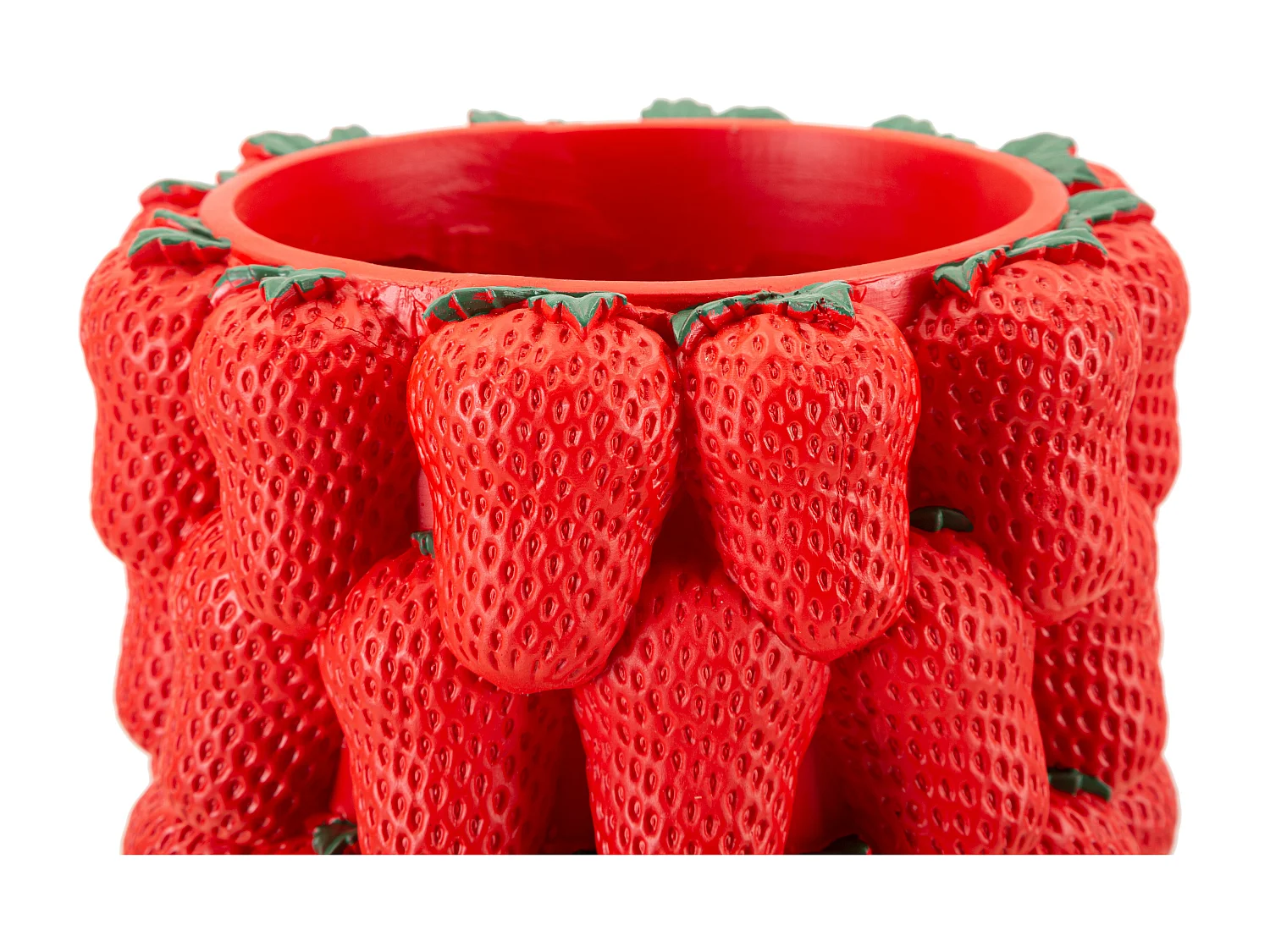 Vase Déco Fruits "Fraises" 32cm Rouge