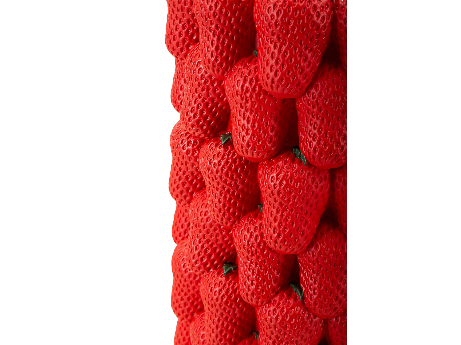 Vase Déco Fruits "Fraises" 32cm Rouge