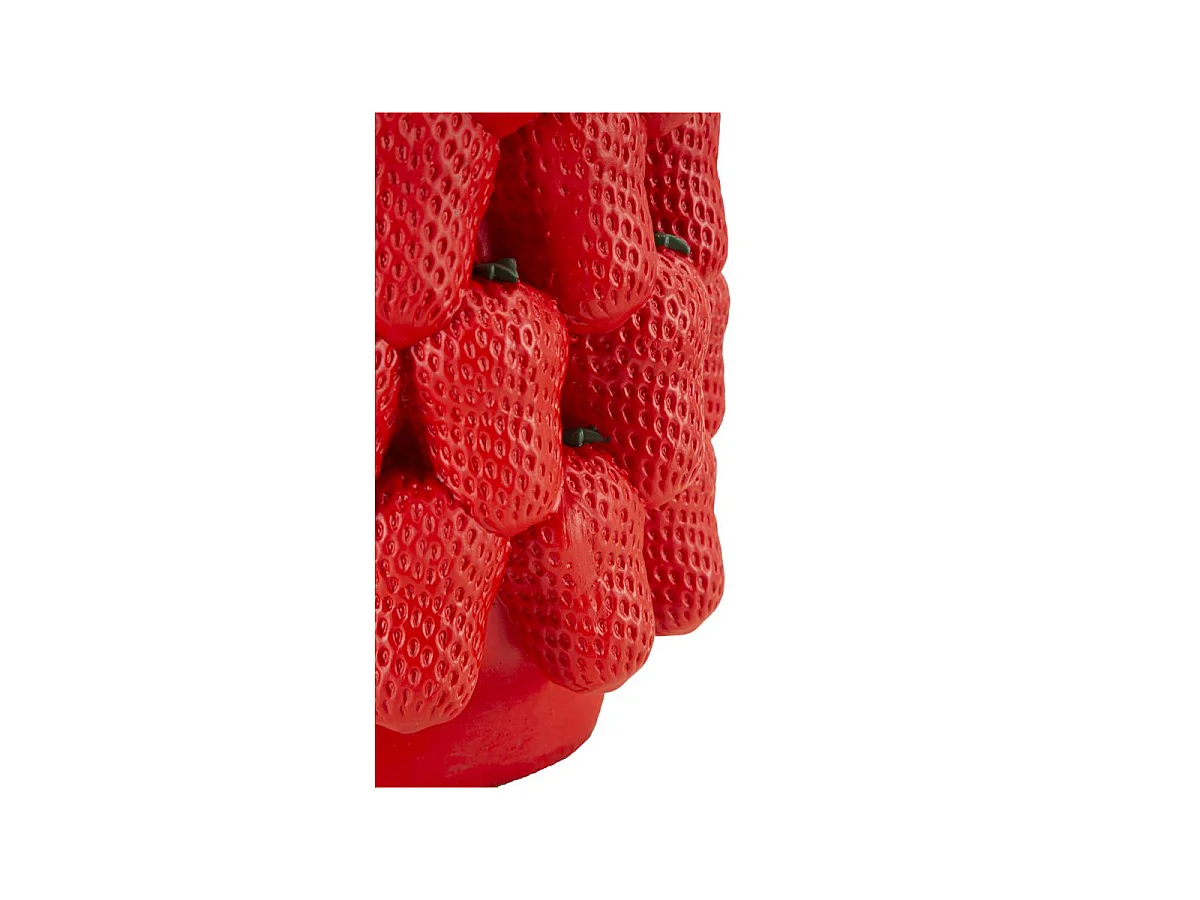 Dekorative Innenraum-Vase aus Polyresin Strawberry