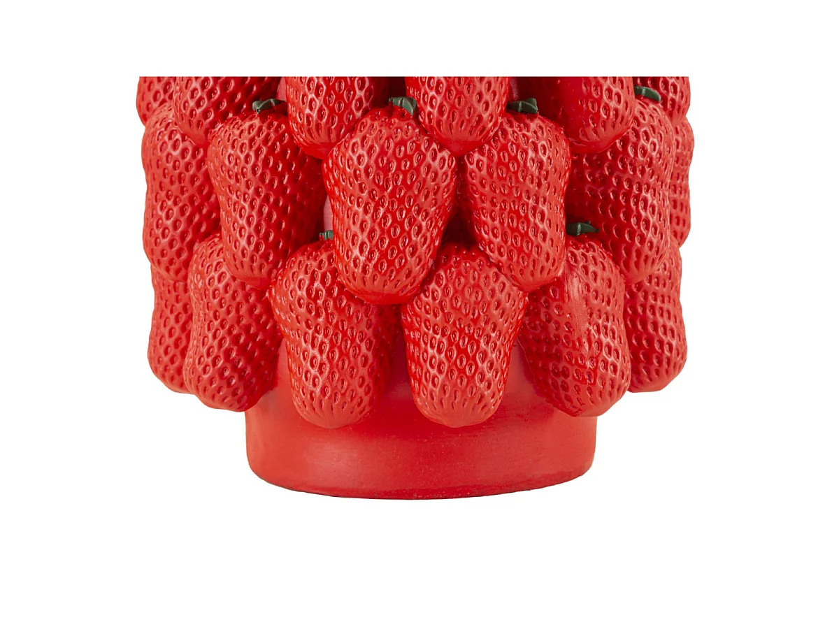 Dekorative Innenraum-Vase aus Polyresin Strawberry