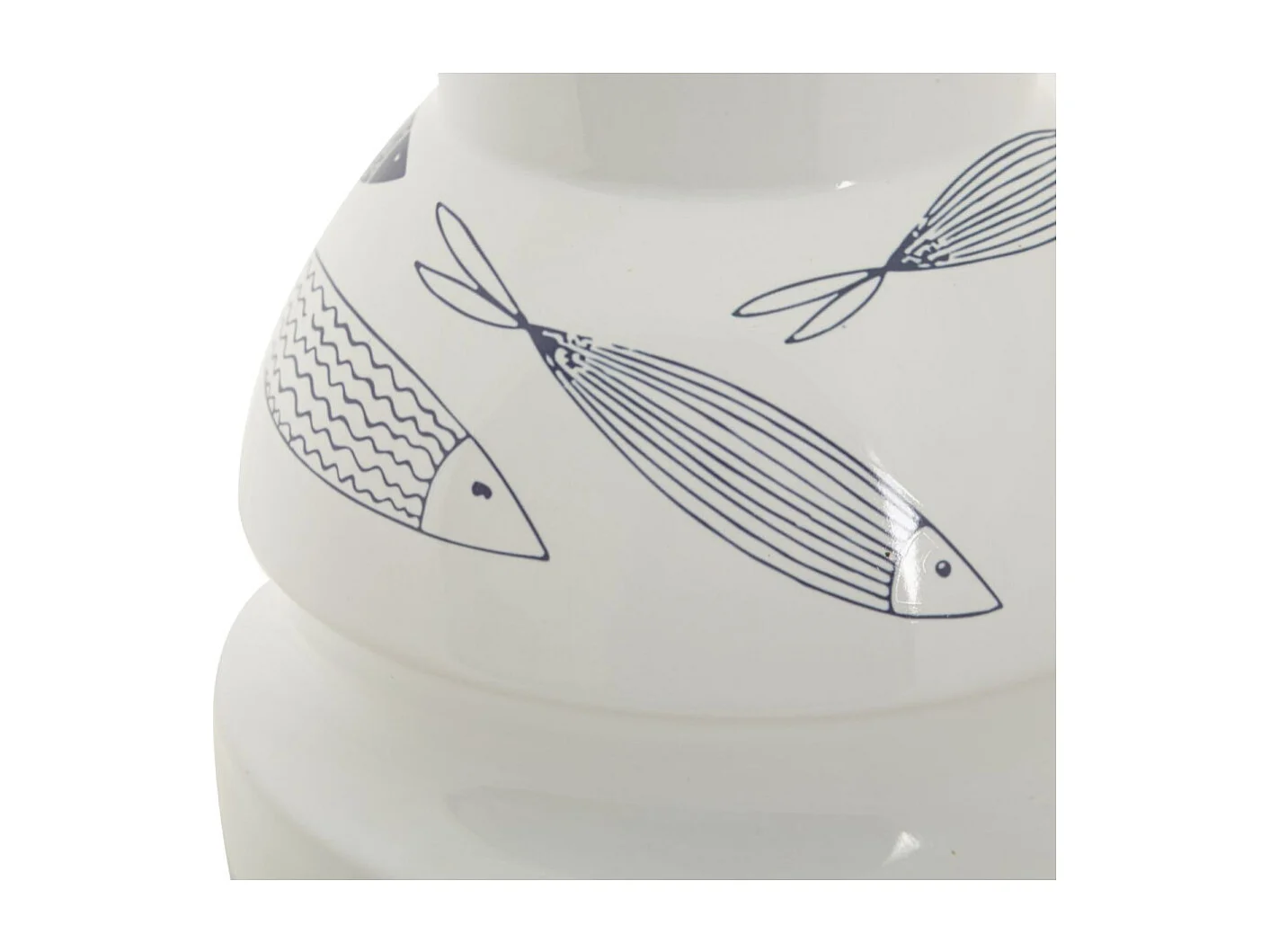 Vase Déco en Céramique "Poissons" 24cm Multicolore