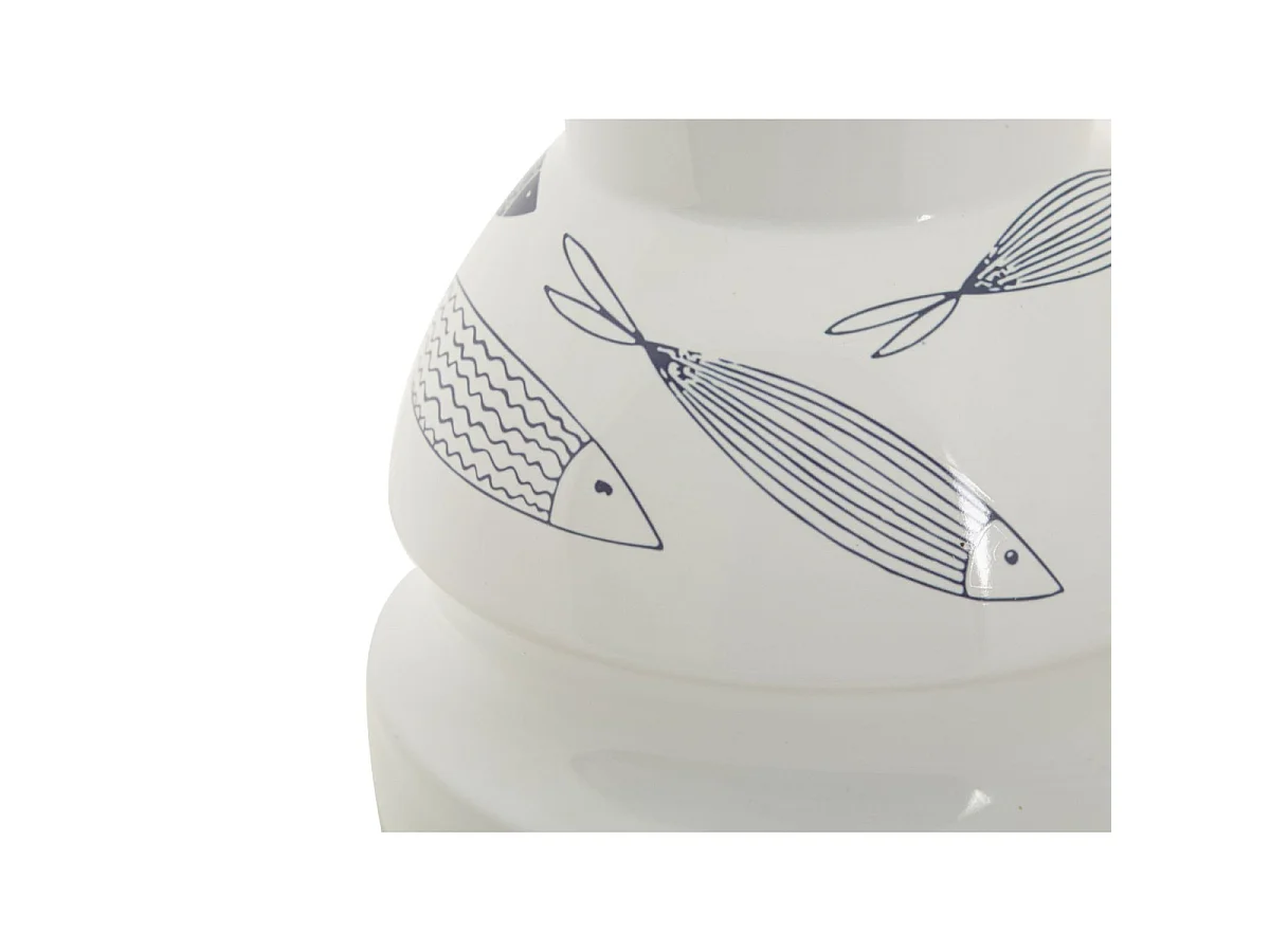 Vase Déco en Céramique "Poissons" 24cm Multicolore