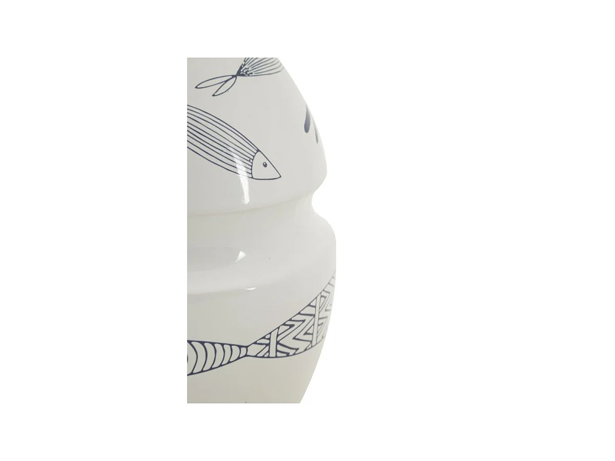 Vase Déco en Céramique "Poissons" 24cm Multicolore