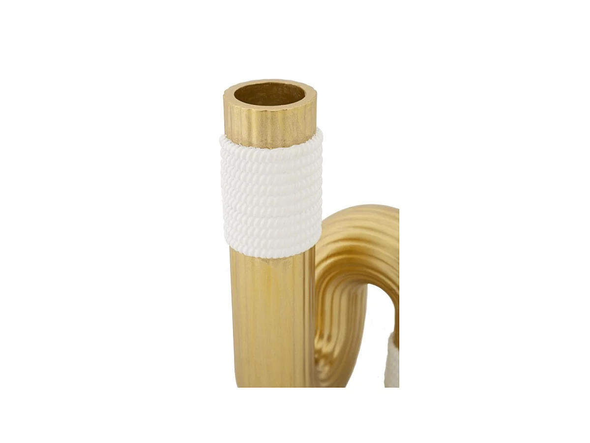 Vase Design en Résine "Bann" 18cm Or
