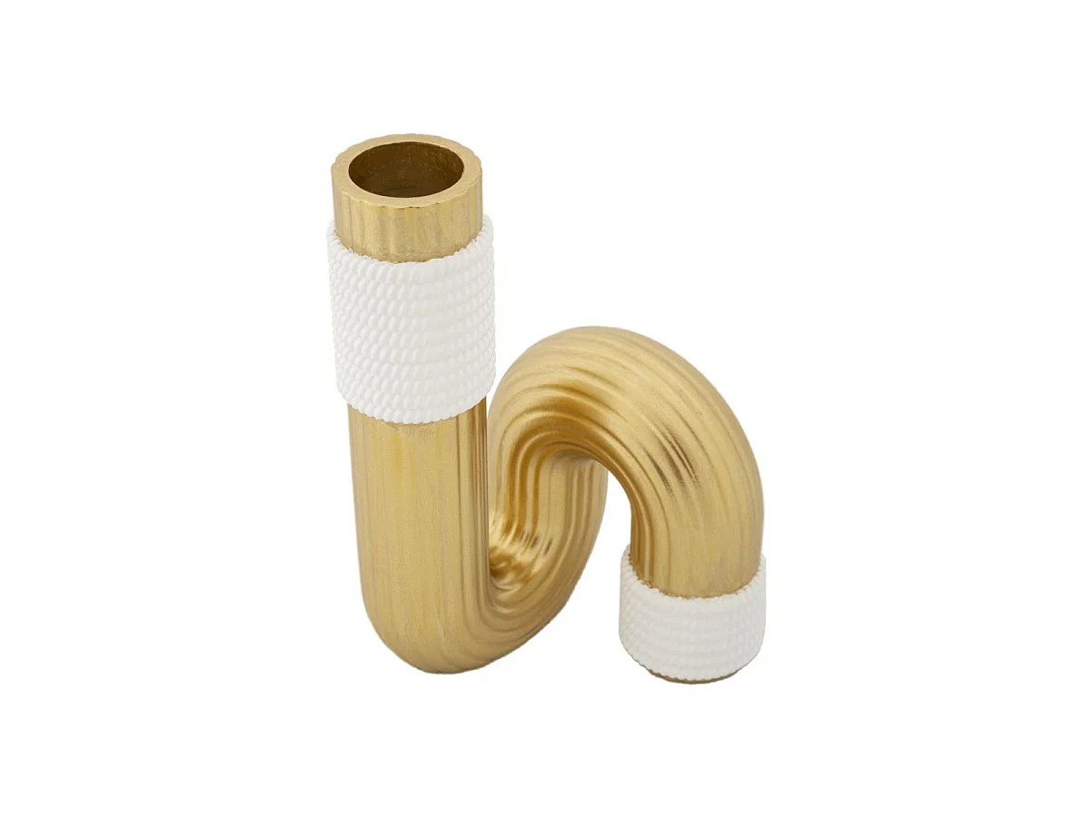 Vase Design en Résine "Bann" 18cm Or