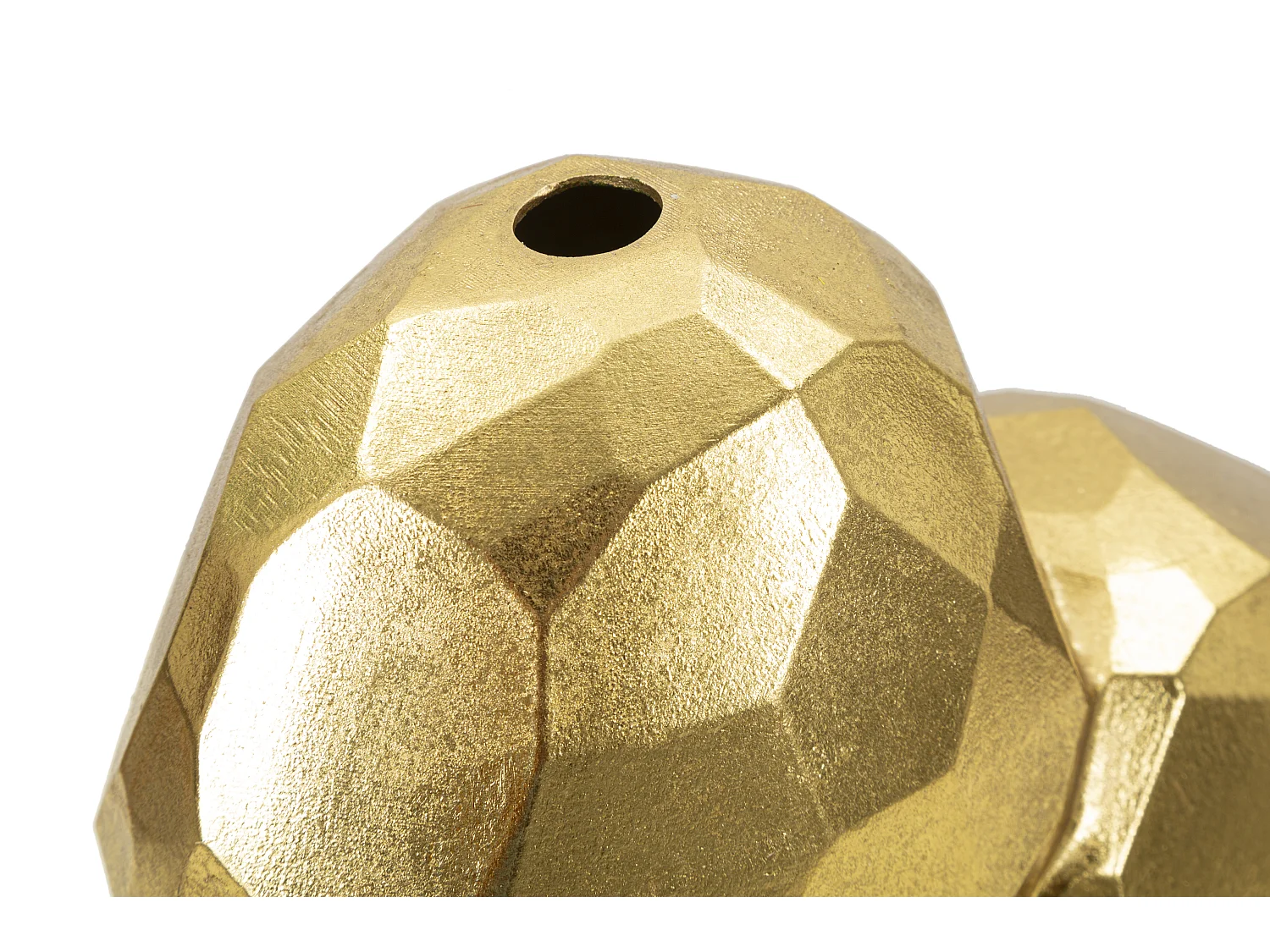 Vaso in resina dorato a forma di cuore cm 19x9x18