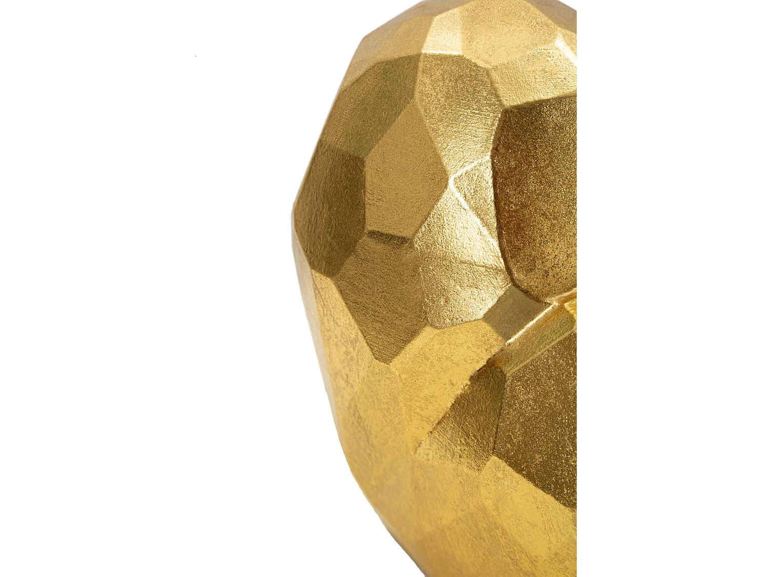 Vaso in resina dorato a forma di cuore cm 19x9x18