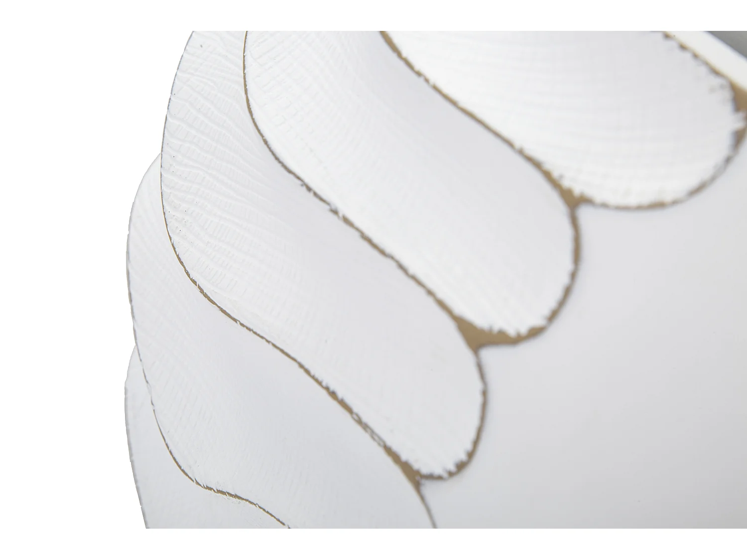 Vaso in resina bianco con decori in rilievo cm 41x12x27