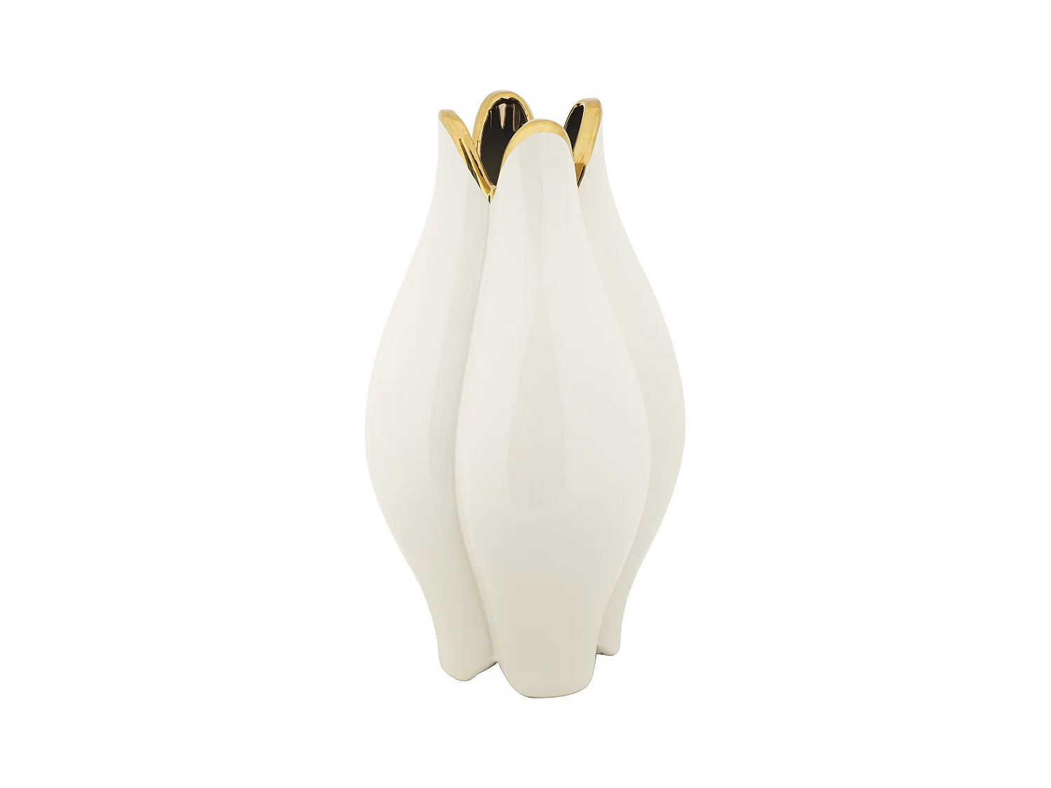 Vase Design en Céramique "Potter" 40cm Blanc