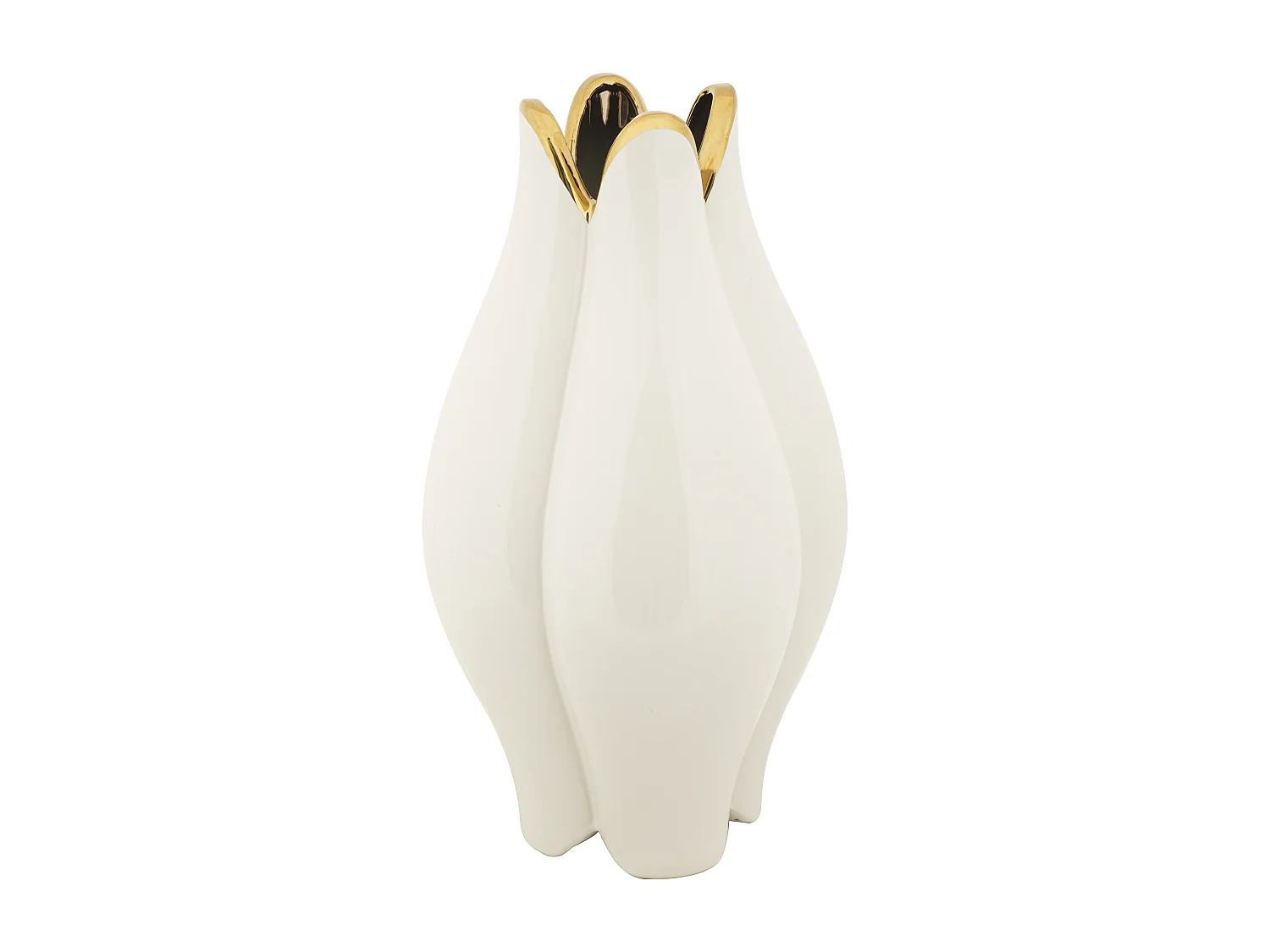 Vase Design en Céramique "Potter" 40cm Blanc