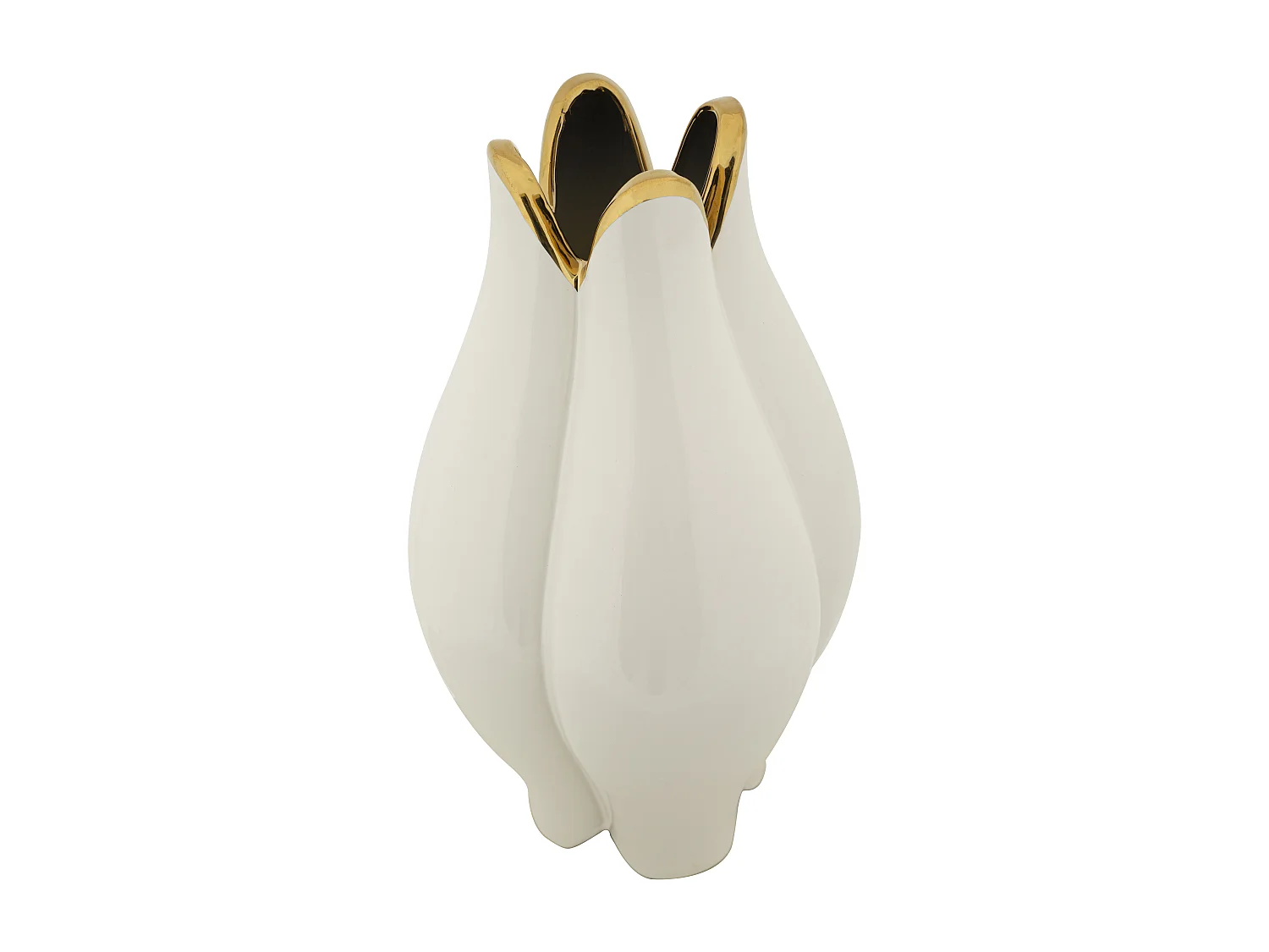 Vase Design en Céramique "Potter" 40cm Blanc