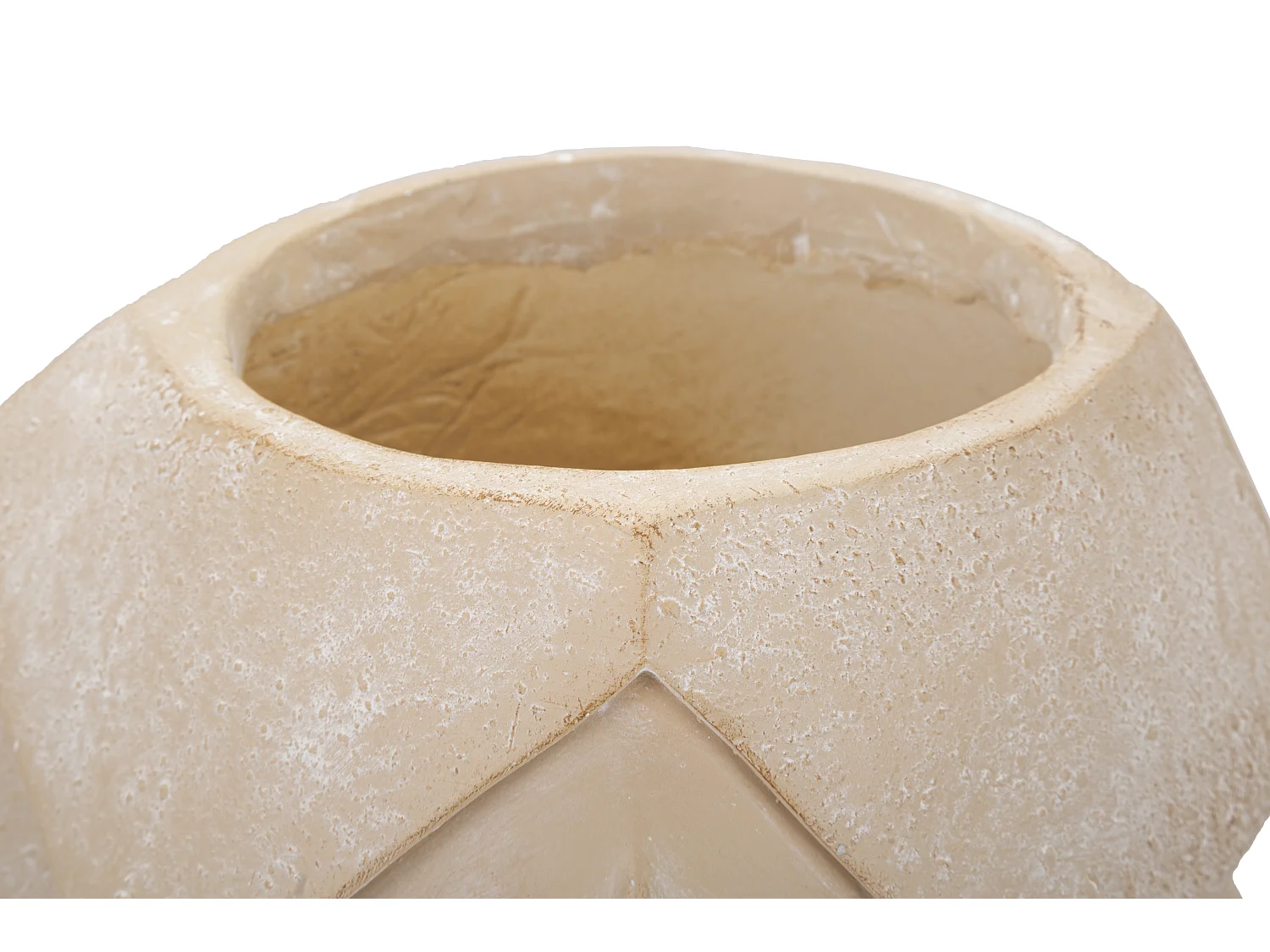 Vaso in resina beige testa di donna cm 26x19x27