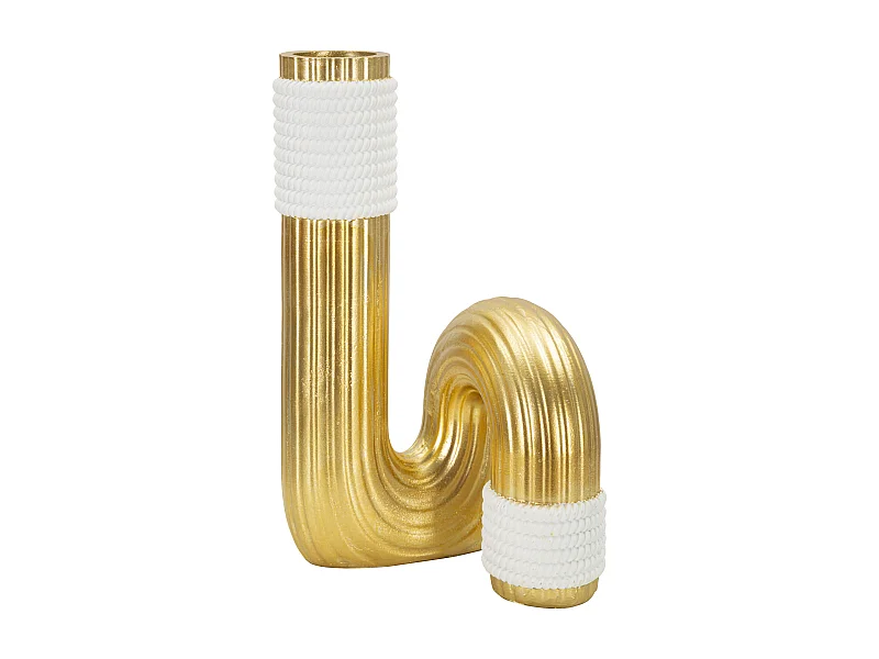 Vase Design en Résine "Bann" 25cm Or