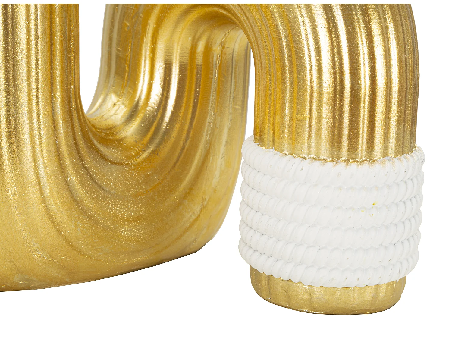 Vaso in resina dorato cm 14,5x13x25