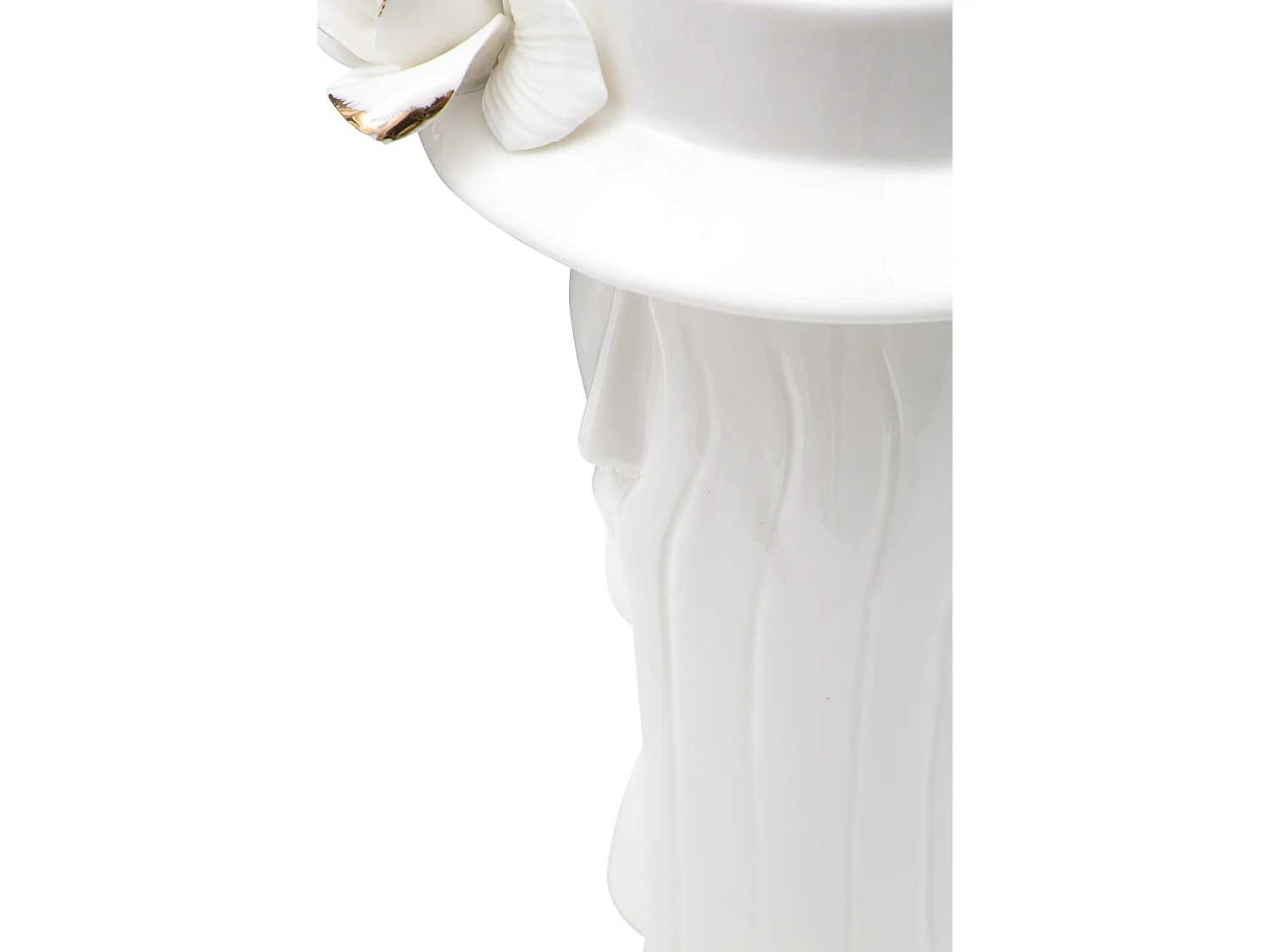 Vase Déco en Porcelaine "Woman Elegant" 23cm Blanc