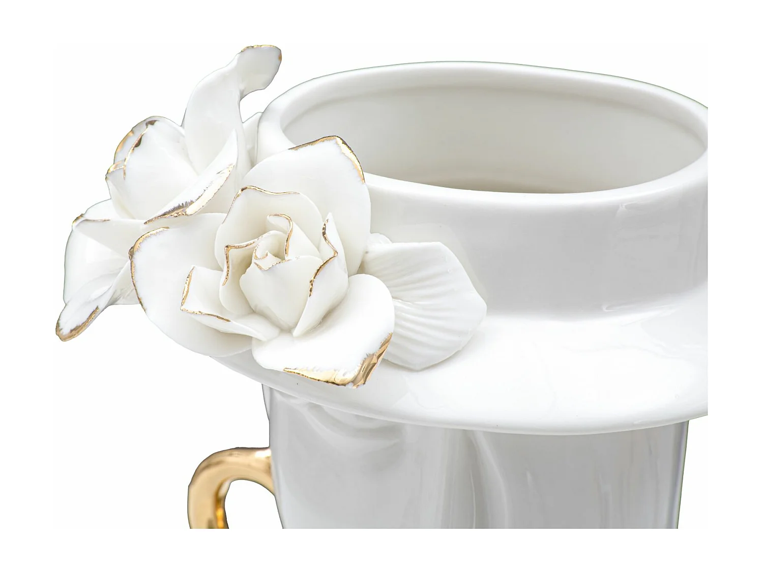 Vase Déco en Porcelaine "Woman Elegant" 23cm Blanc