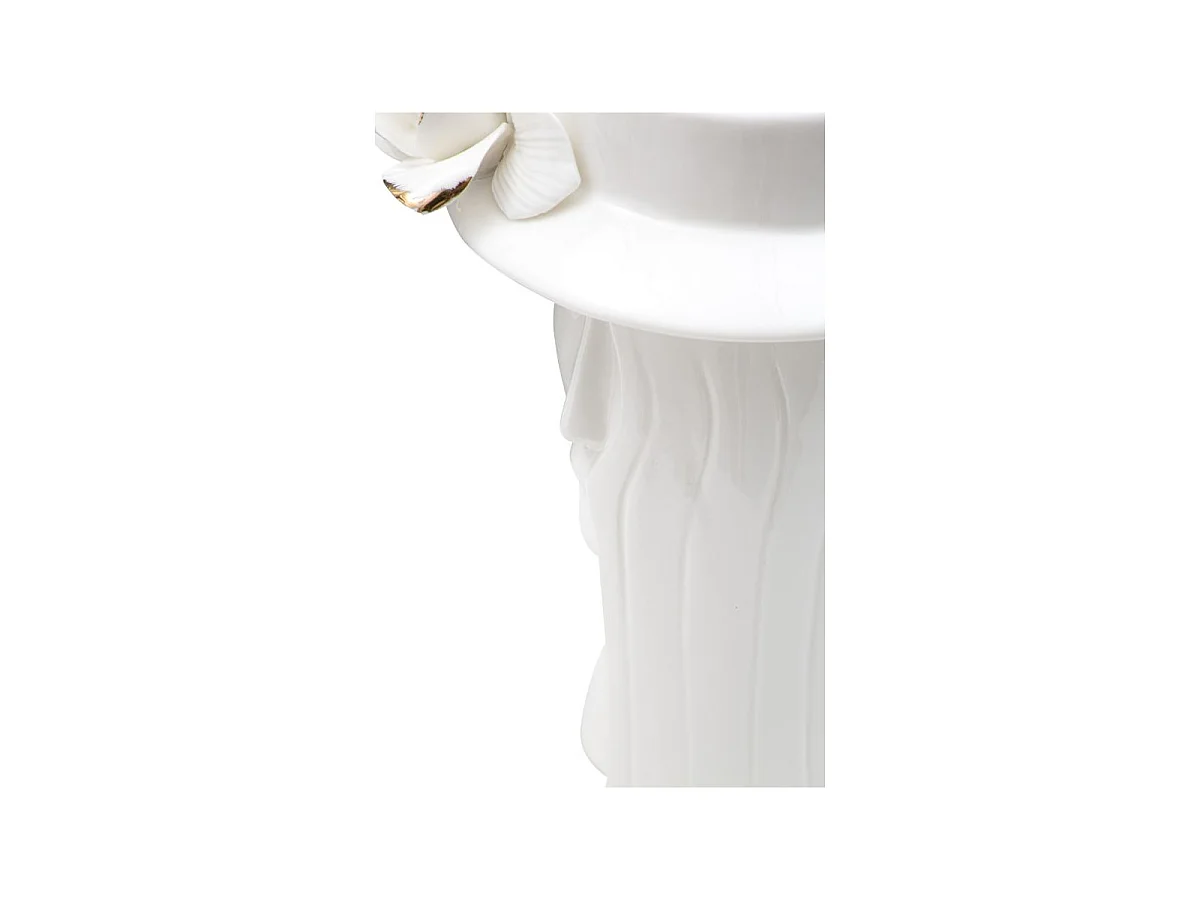 Vase aus Porzellan weiß 15x13,3x23,5 cm