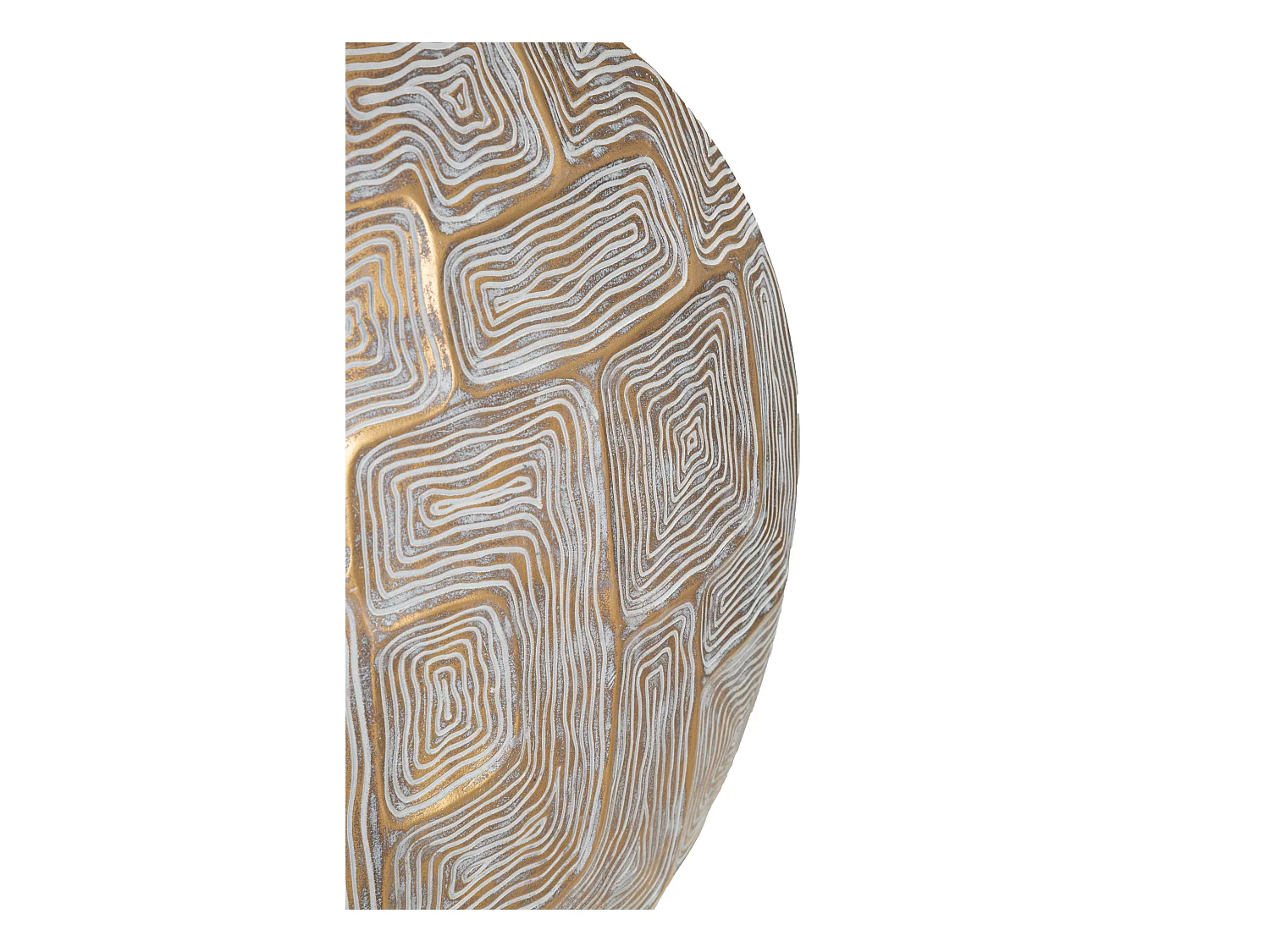 Vase Design en Résine "Elips" 48cm Or