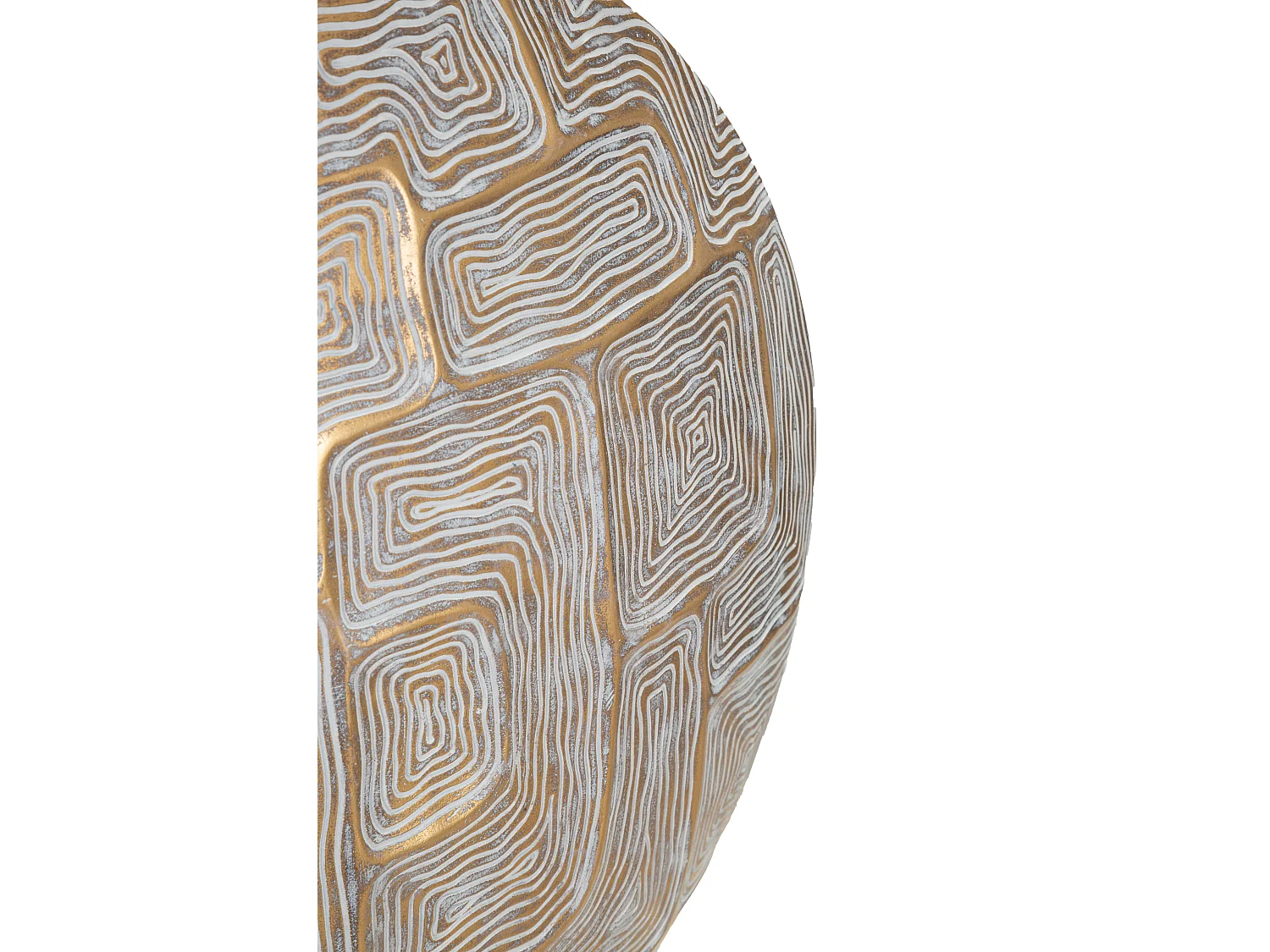 Vase Design en Résine "Elips" 48cm Or