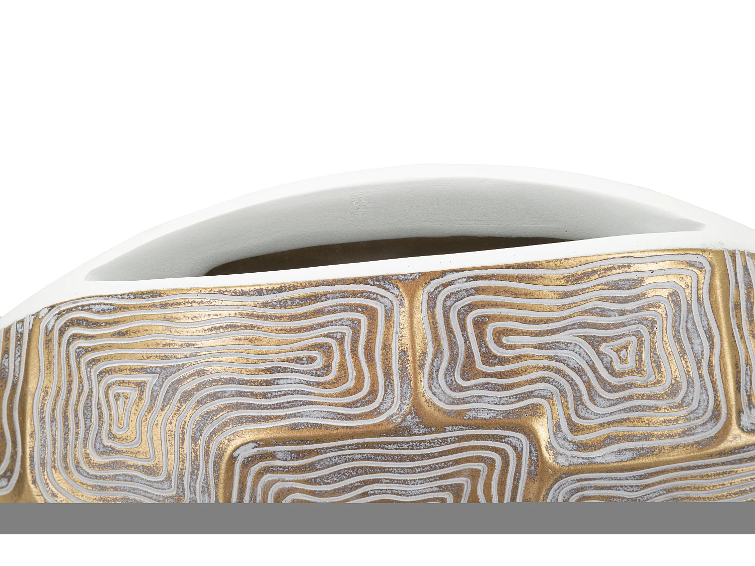 Vase Design en Résine "Elips" 48cm Or