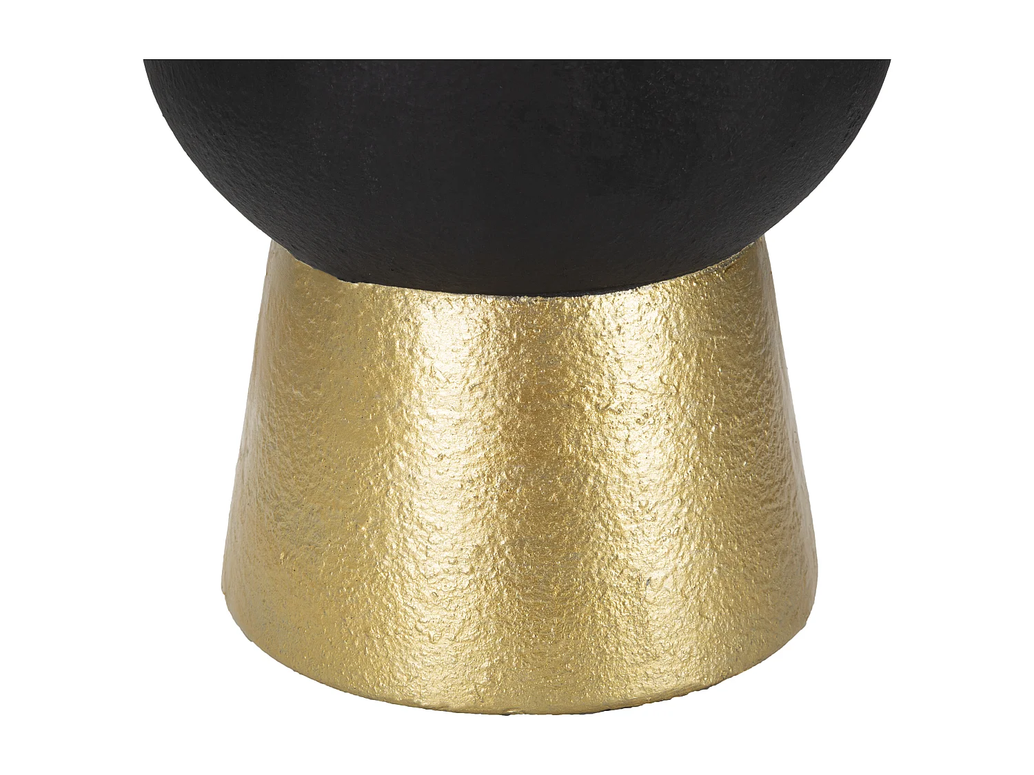 Vase Design Visage "Tribal" 45cm Noir & Or