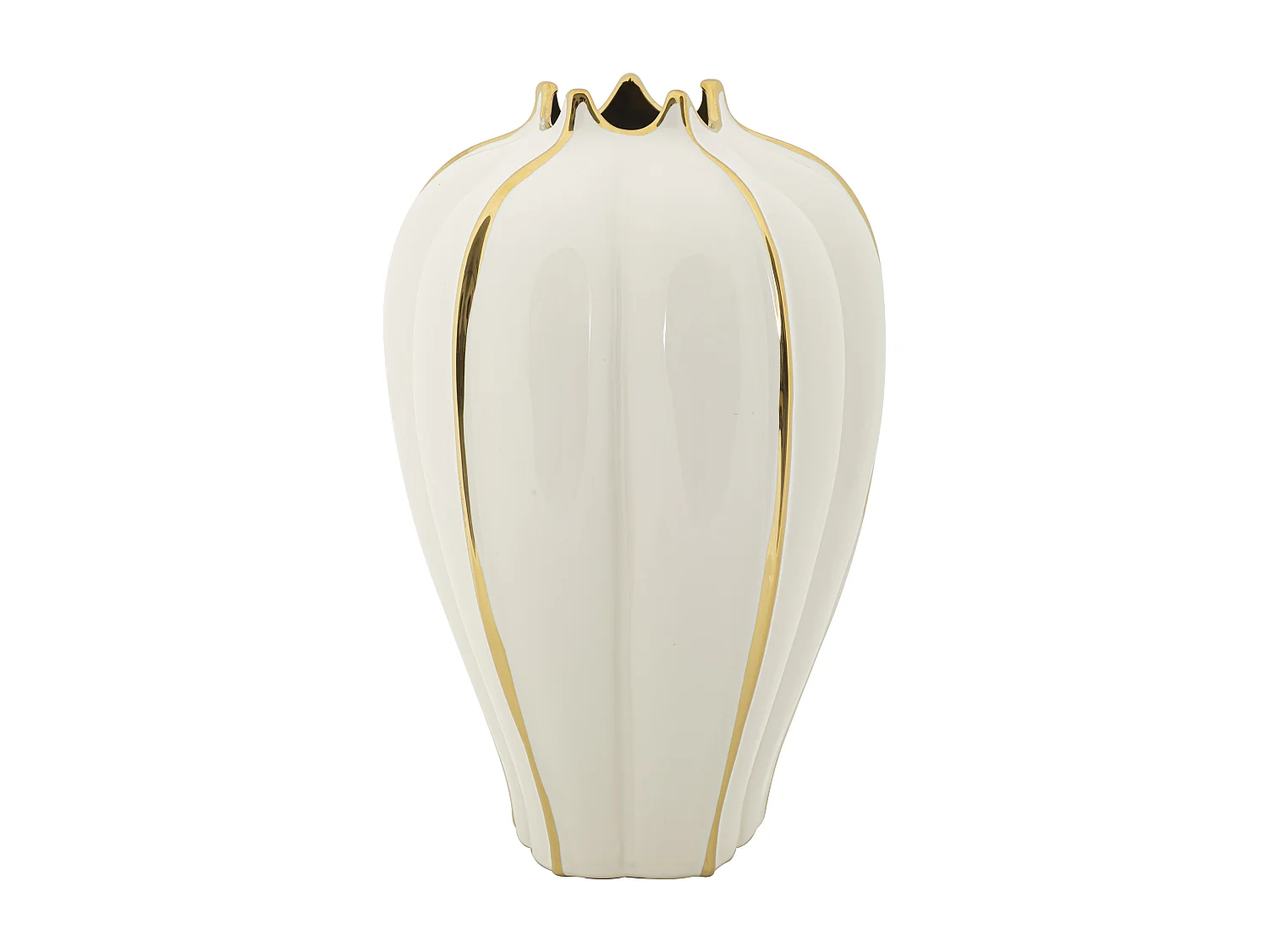 Vaso in ceramica bianco Ø cm 22x33