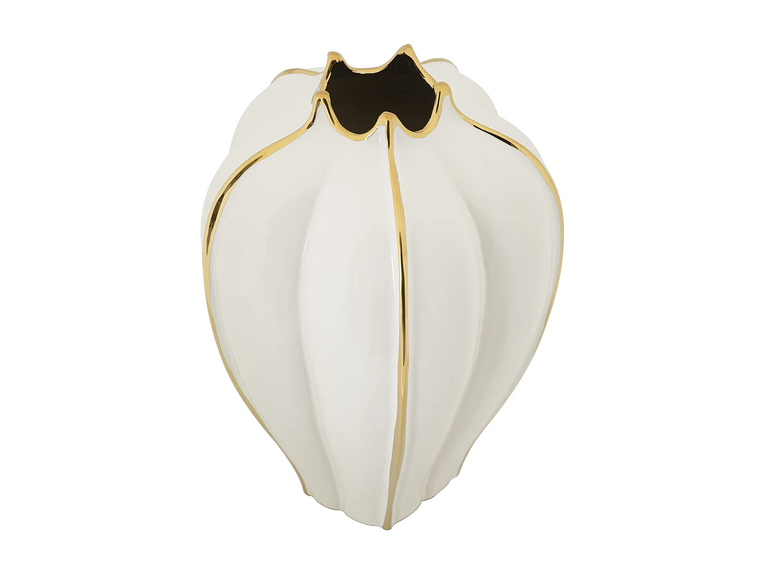 Vaso in ceramica bianco Ø cm 22x33