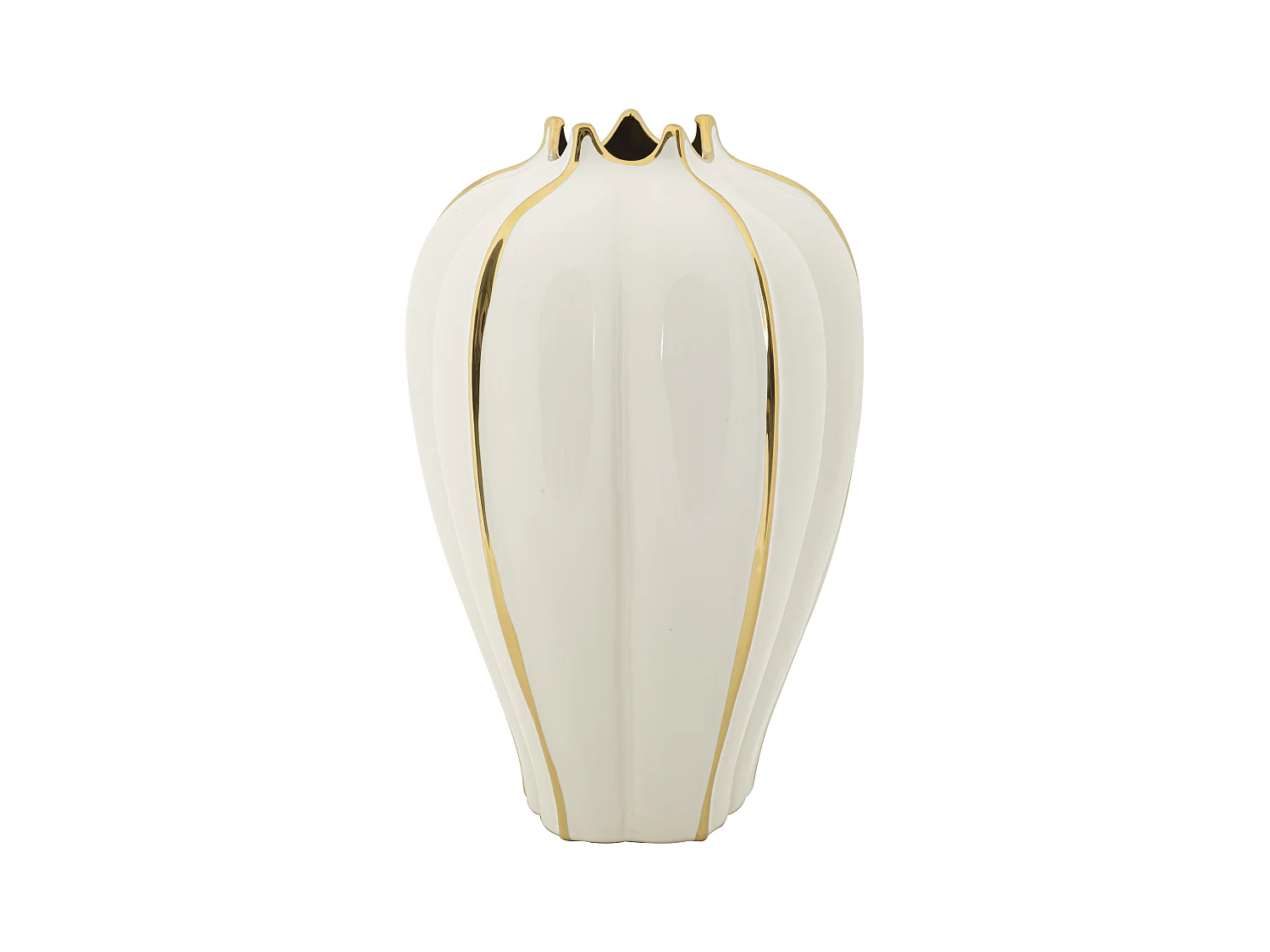 Vase en céramique blanche Ø cm 22x33
