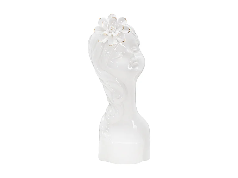 Vase Déco en Porcelaine "Young Lady" 24cm Blanc