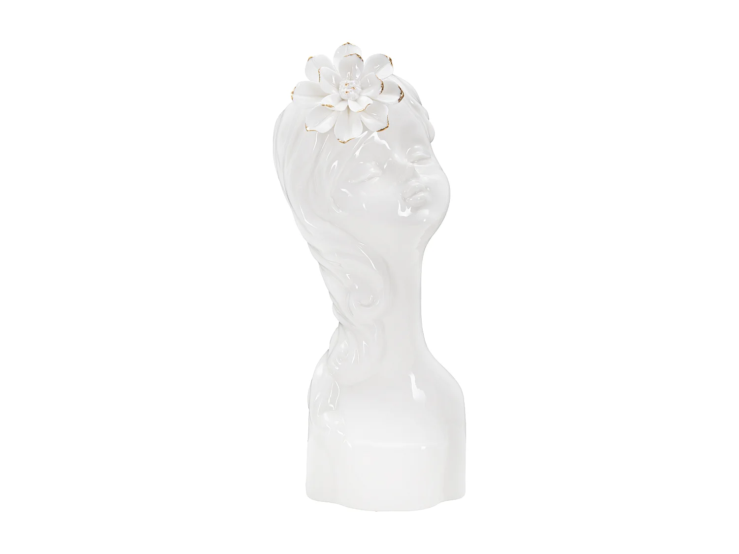 Vaso in porcellana bianco cm 10,5x10x24,7