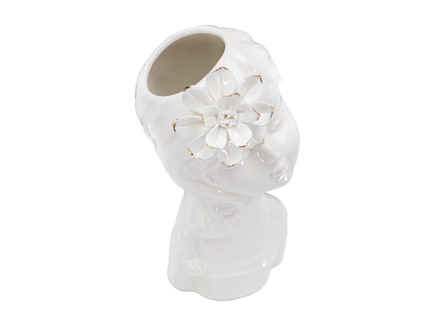 Vaso in porcellana bianco cm 10,5x10x24,7