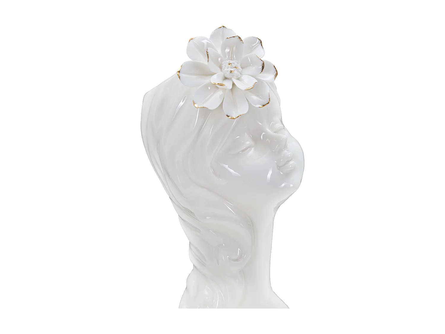 Vase Déco en Porcelaine "Young Lady" 24cm Blanc
