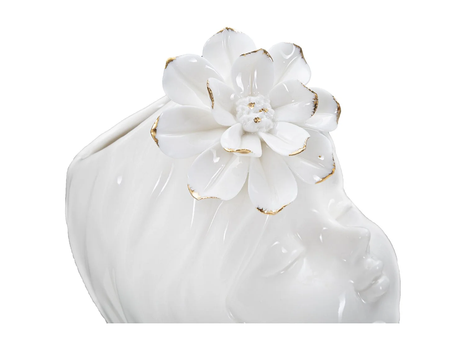 Vase Déco en Porcelaine "Young Lady" 24cm Blanc